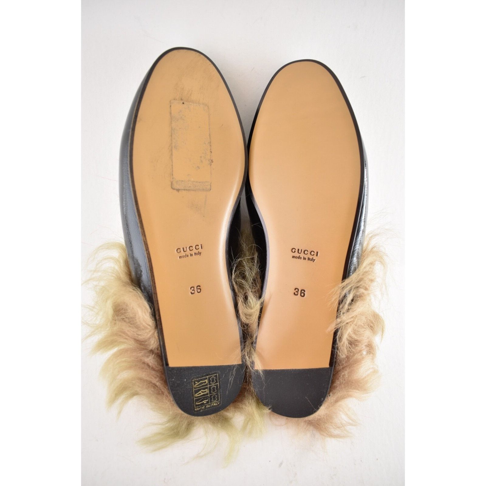 Gucci Gucci Princetown Black Patent Leather Fur Loafer Slide Slip Size US 6 / IT 36 - 14 Thumbnail