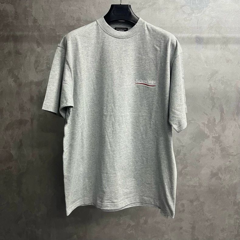 Balenciaga Black label grey cola embroidered logo round ne