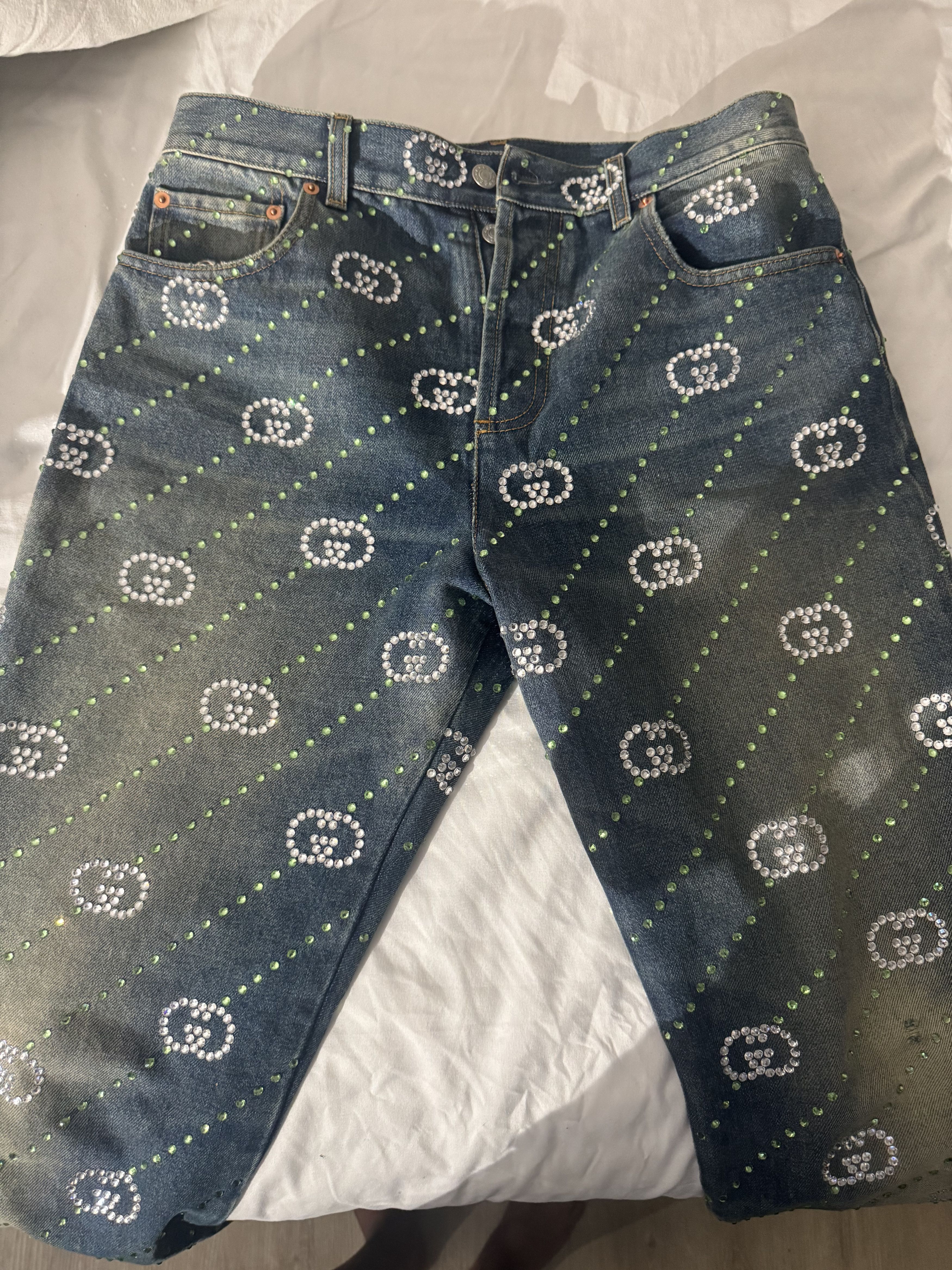 Gucci Gucci interlocking G frayed edge jeans Size US 32 / EU 48 - 1 Thumbnail