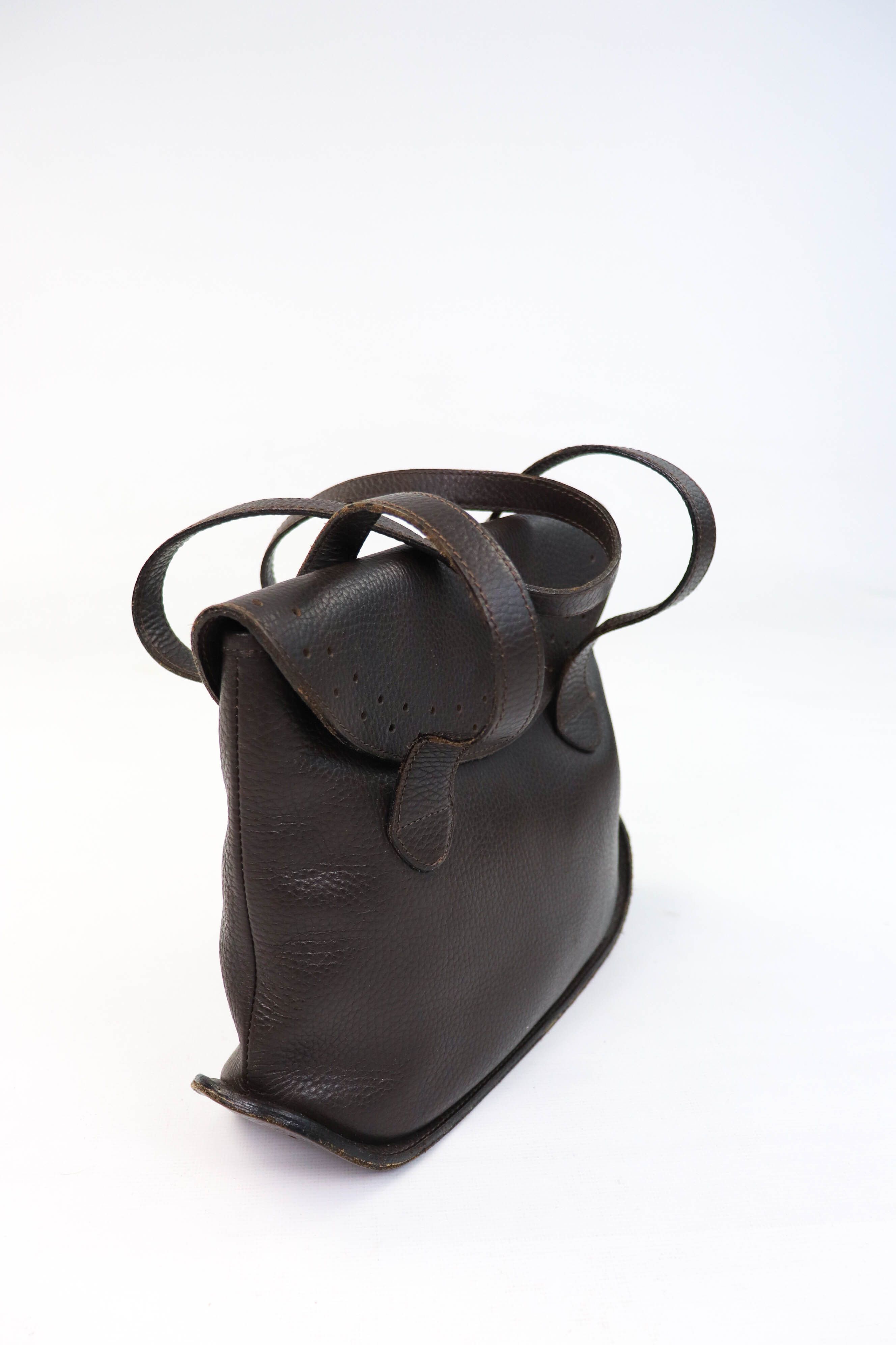 Delvaux Delvaux Brown Grained Leather Handmade Artisan Shoulder Bag Size ONE SIZE - 4 Thumbnail