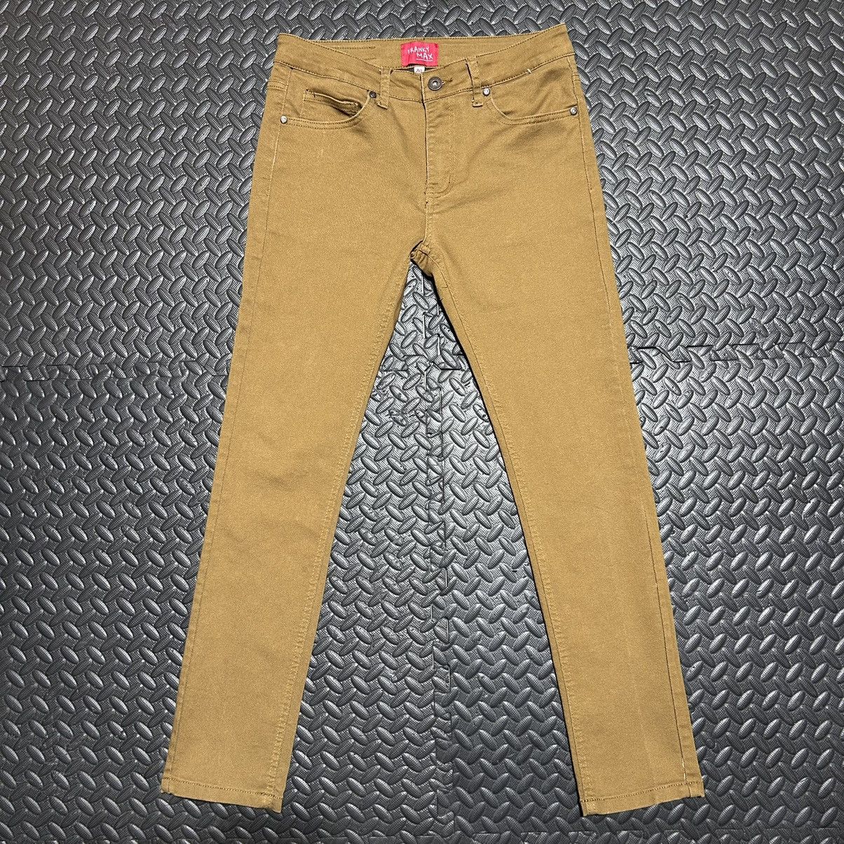 Designer × Franky Max × Vintage Franky Max Jeans Skinny Mens 30x30 Denim Y2K Khaki Vintage Size US 30 / EU 46 - 1 Thumbnail