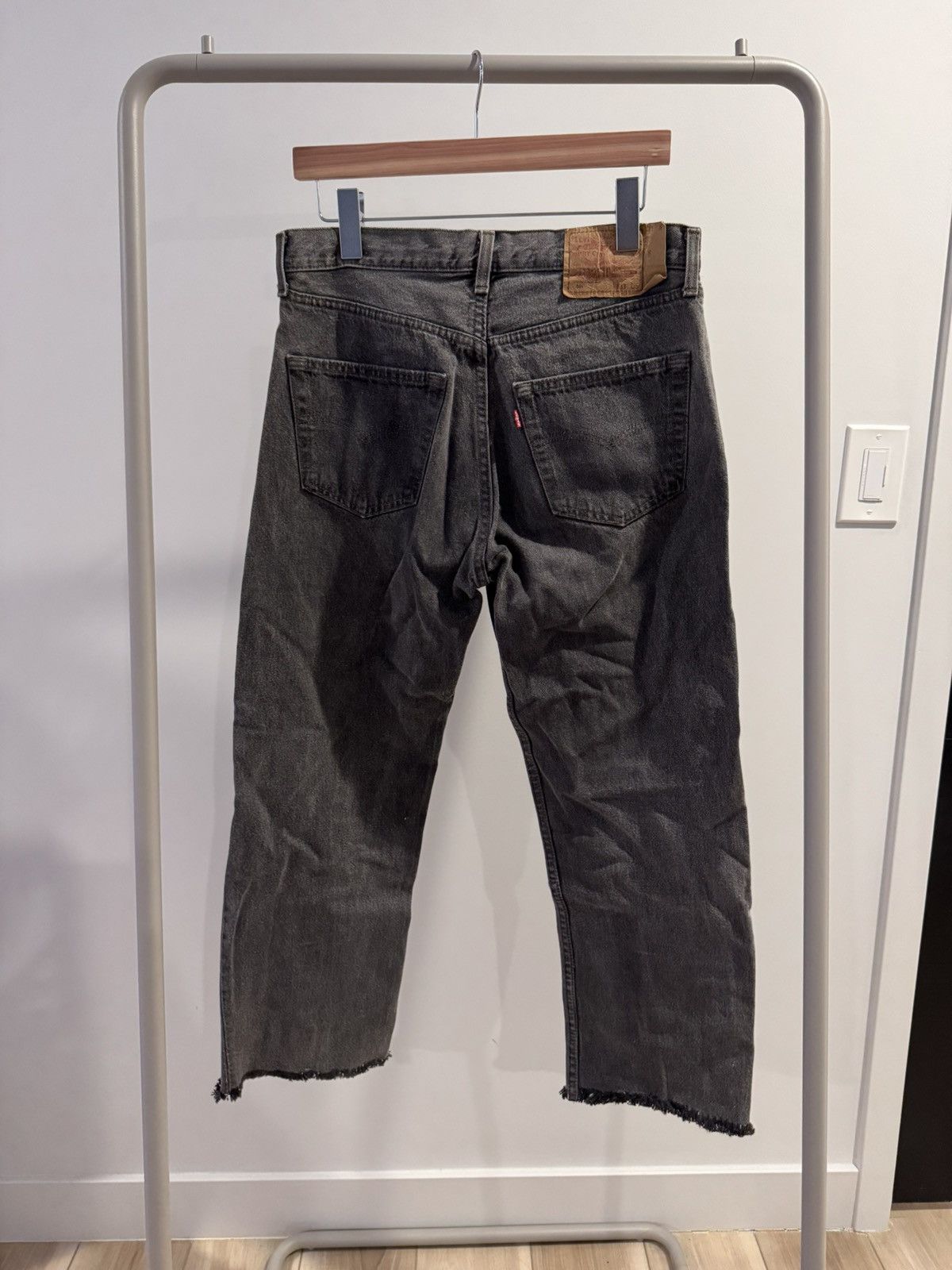 Levi's Vintage black Levi jeans with raw hem Size US 31 - 2 Thumbnail