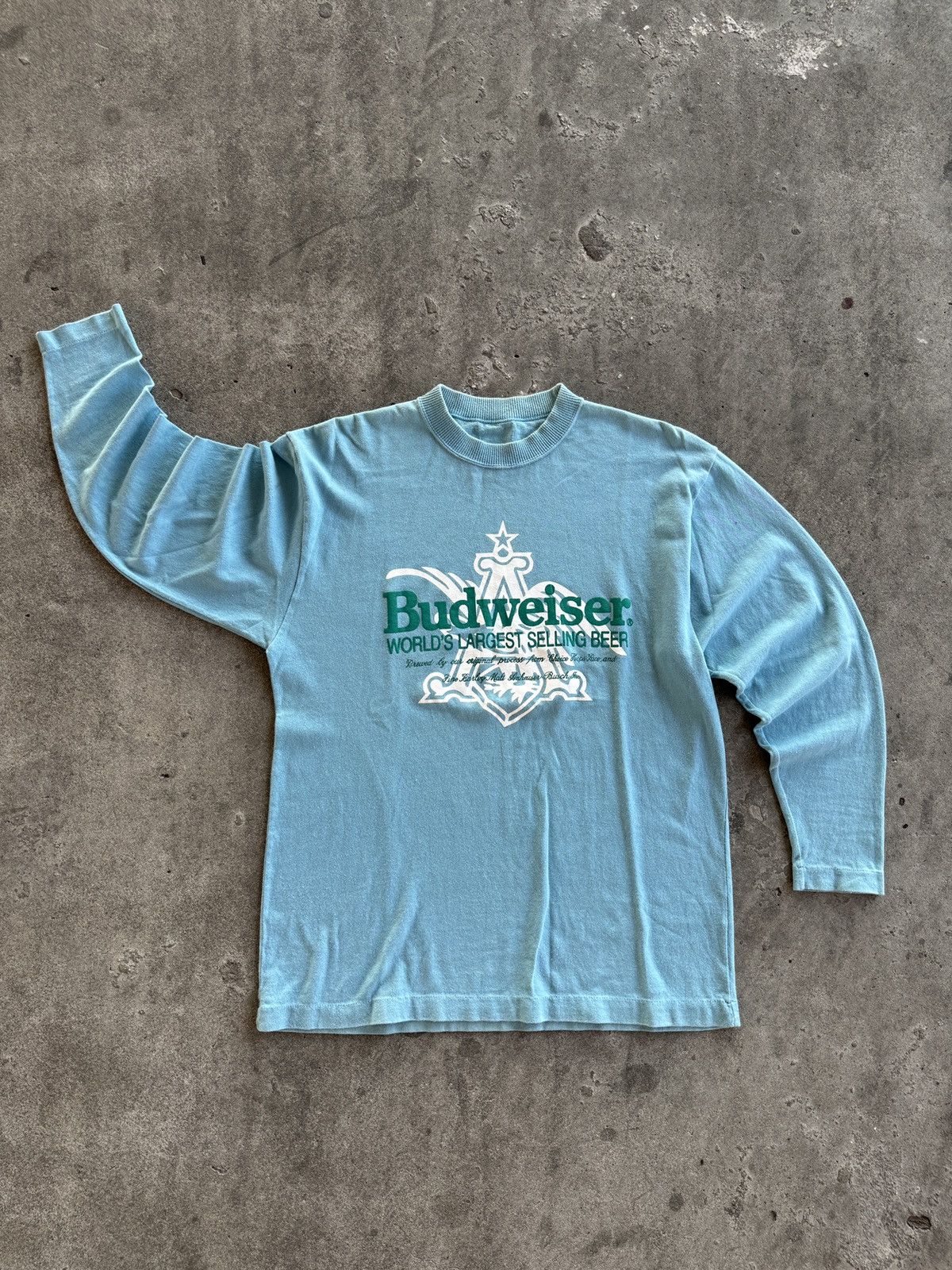 Budweiser Vintage Budweiser Longsleeve Tshirt Size US M / EU 48-50 / 2 - 2 Thumbnail