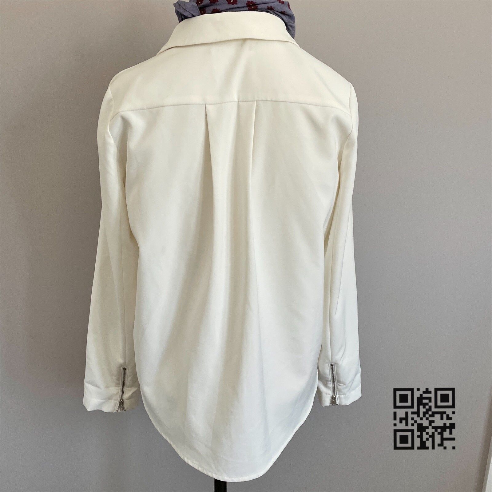 Other Harlowe & Graham Ivory White Biker Style Light Jacket - S Size S / US 4 / IT 40 - 6 Thumbnail