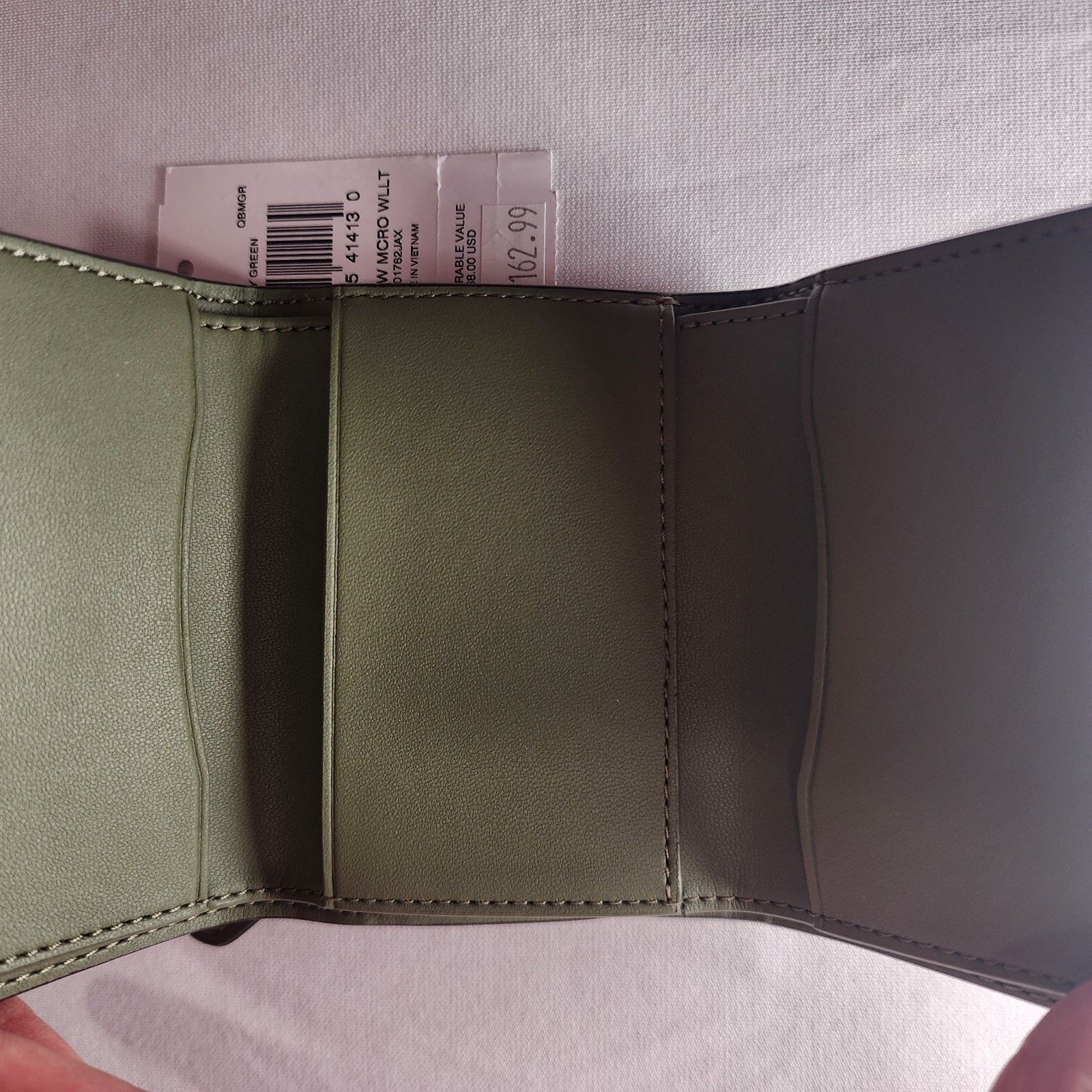 Coach NWT COACH CP260 Micro Wallet QB/MILITARY GREEN Size ONE SIZE - 3 Thumbnail