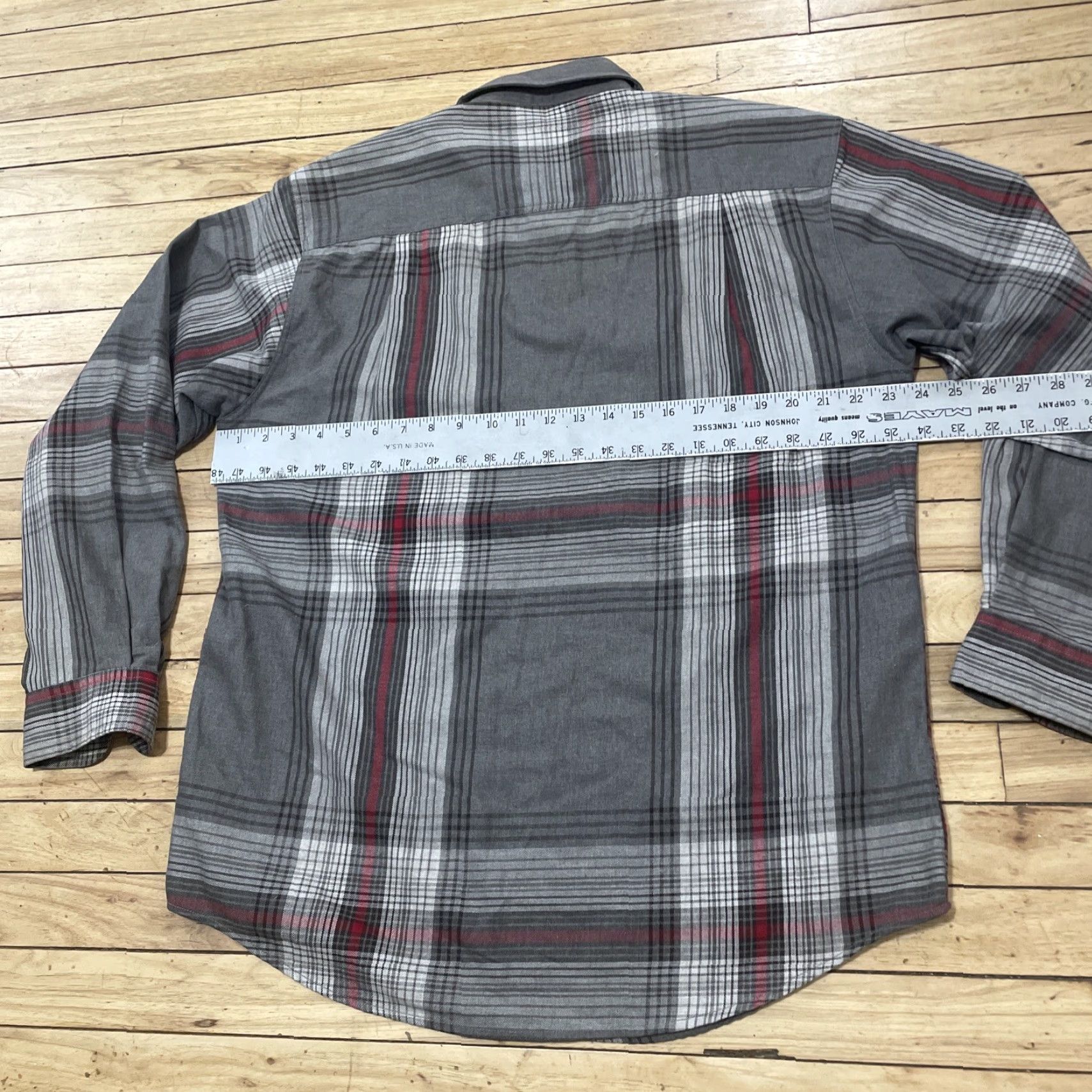 Nautica VINTAGE Nautica Shirt Men M 1/4 Zip Plaid Red Gray Grunge 90s Cotton Long Sleeve Warm Casual Workwear Size US M / EU 48-50 / 2 - 7 Thumbnail