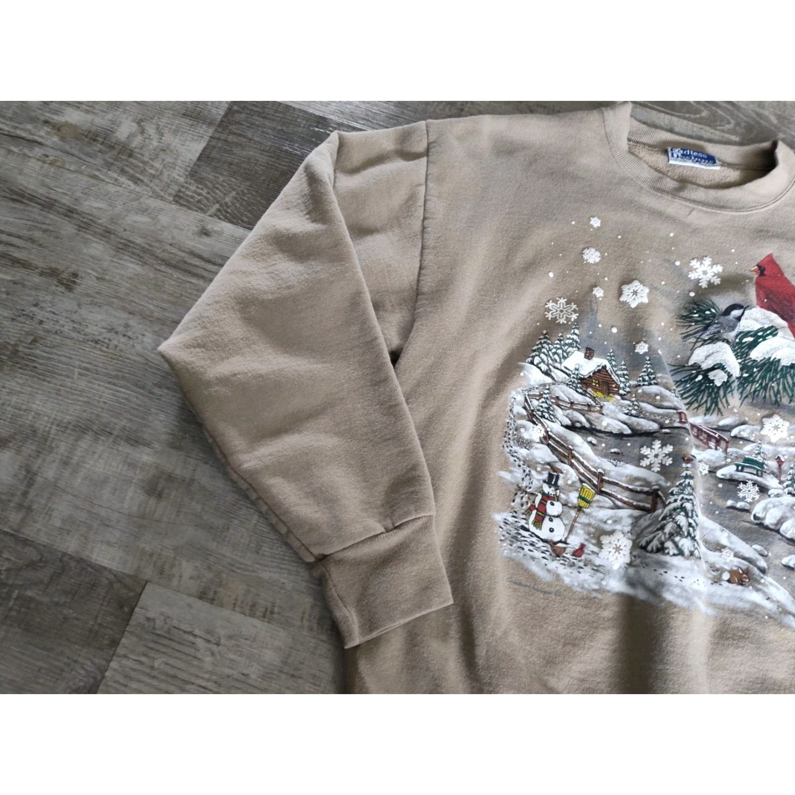 Endless Endless Designs Vtg Cardinal Winter Scene USA Made Sweatshirt Crewneck Fleece M Size M / US 6-8 / IT 42-44 - 5 Thumbnail
