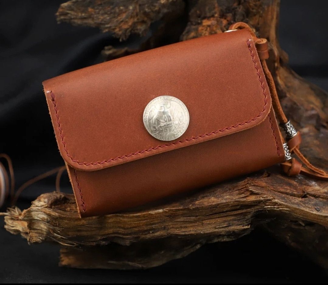Japanese Brand × Leather × Vintage Handmade Leather Wallet Size ONE SIZE - 1 Thumbnail