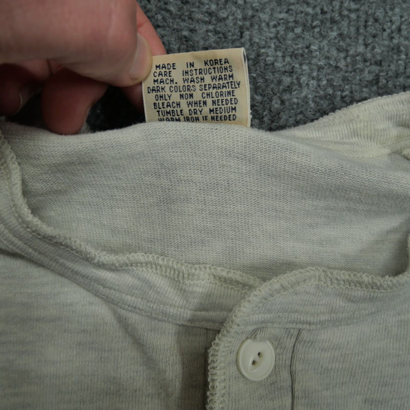 Vintage VINTAGE L'Homme Raffine Shirt Mens Large Grey Henley Long Sleeve 90s Disney Cotton T-Shirt Mens Size US L / EU 52-54 / 3 - 4 Thumbnail