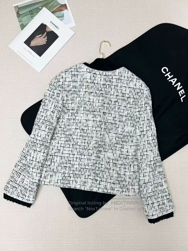 Chanel Chanel 22C pearl braided tweed coat Size XS / US 0-2 / IT 36-38 - 4 Thumbnail