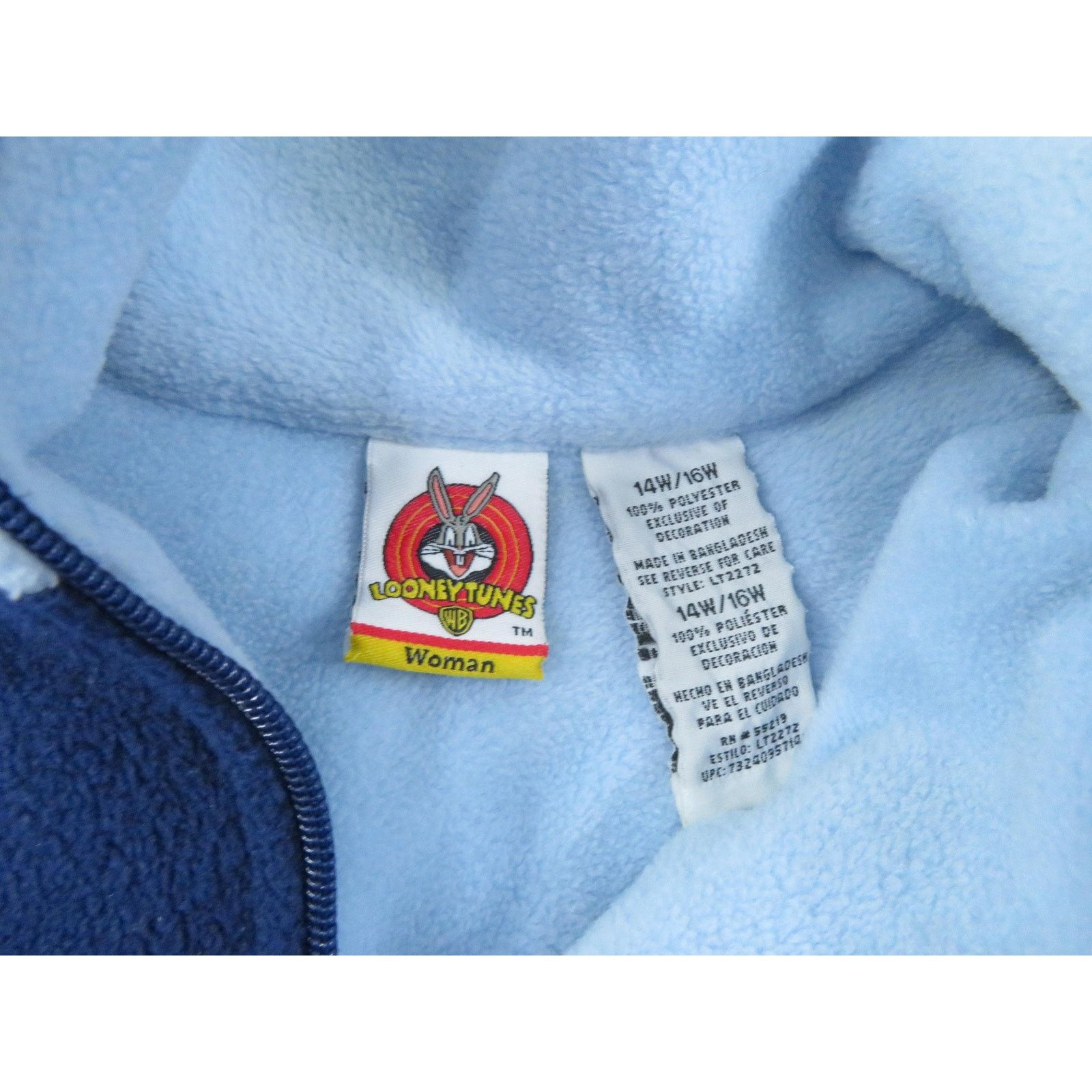 Other Looney Tunes Tweety Bird Fleece 1/4 Zip Size 14W/16W 1990s Size XL / US 12-14 / IT 48-50 - 5 Thumbnail