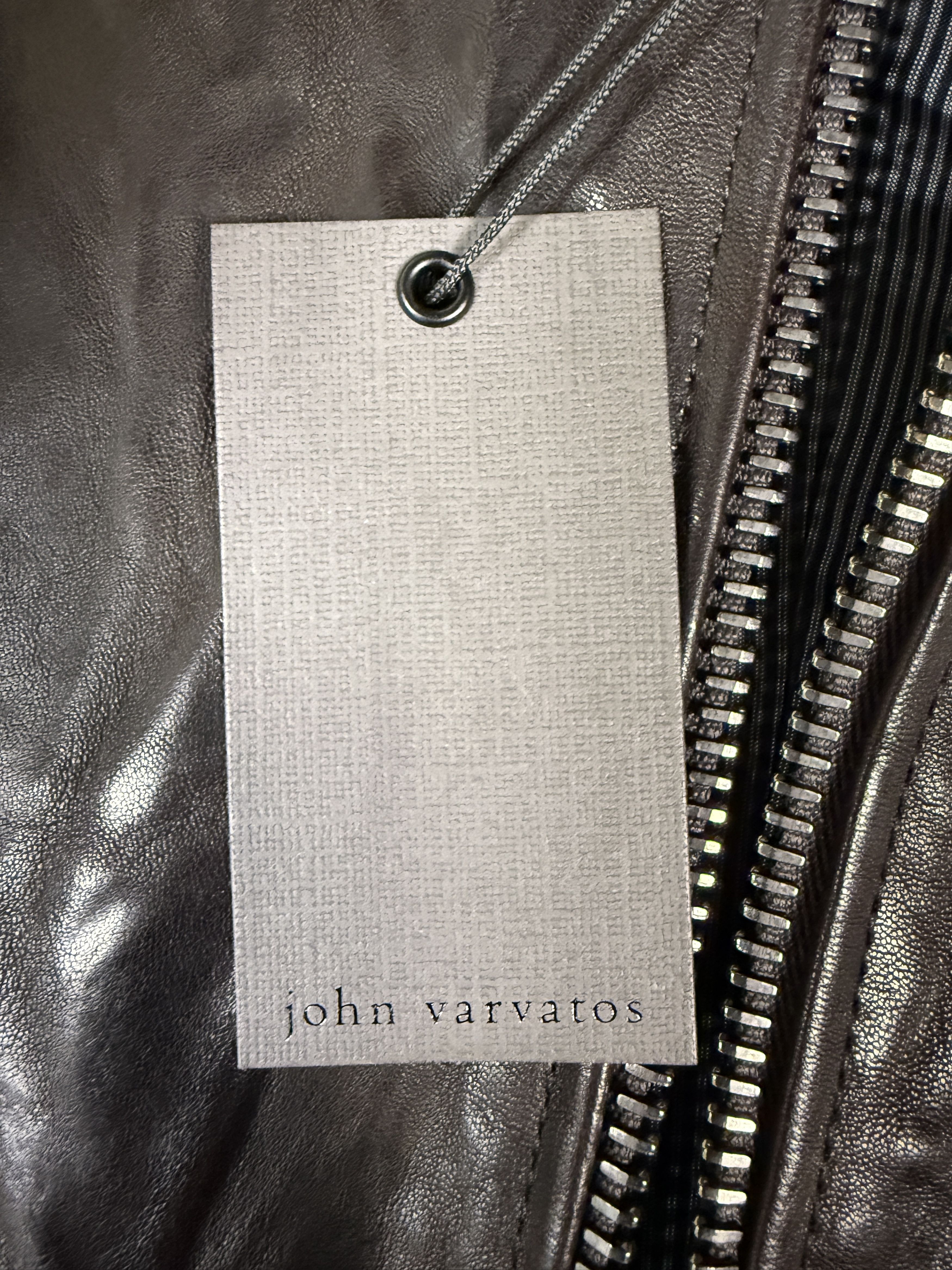 John Varvatos $2k John Varvatos Crinkle Leather Jacket w studded metal Size US L / EU 52-54 / 3 - 5 Thumbnail