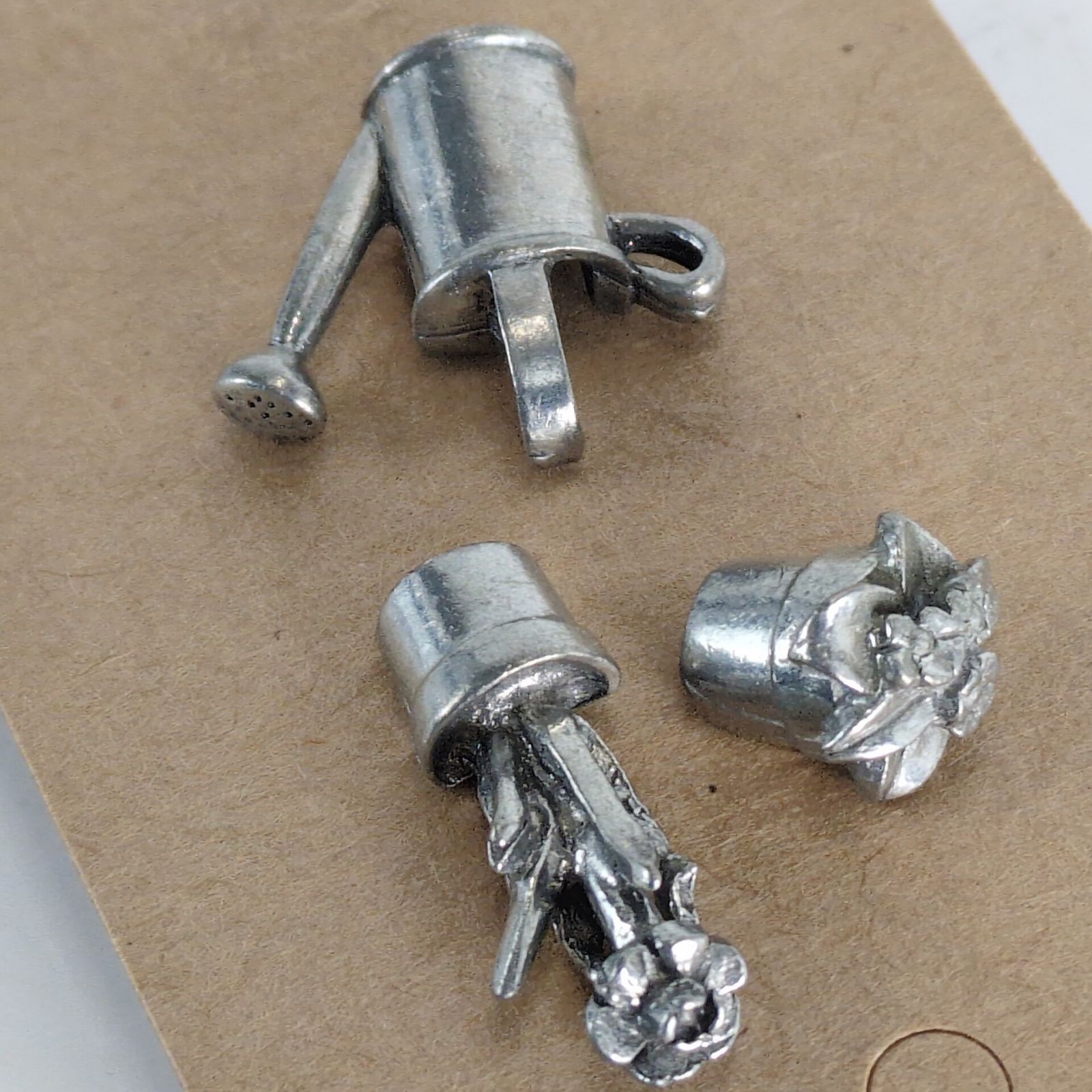 Vintage Set 3 Jim Clift Pewter Garden Lapel Tack Pins, Vintage 90s Size ONE SIZE - 6 Thumbnail