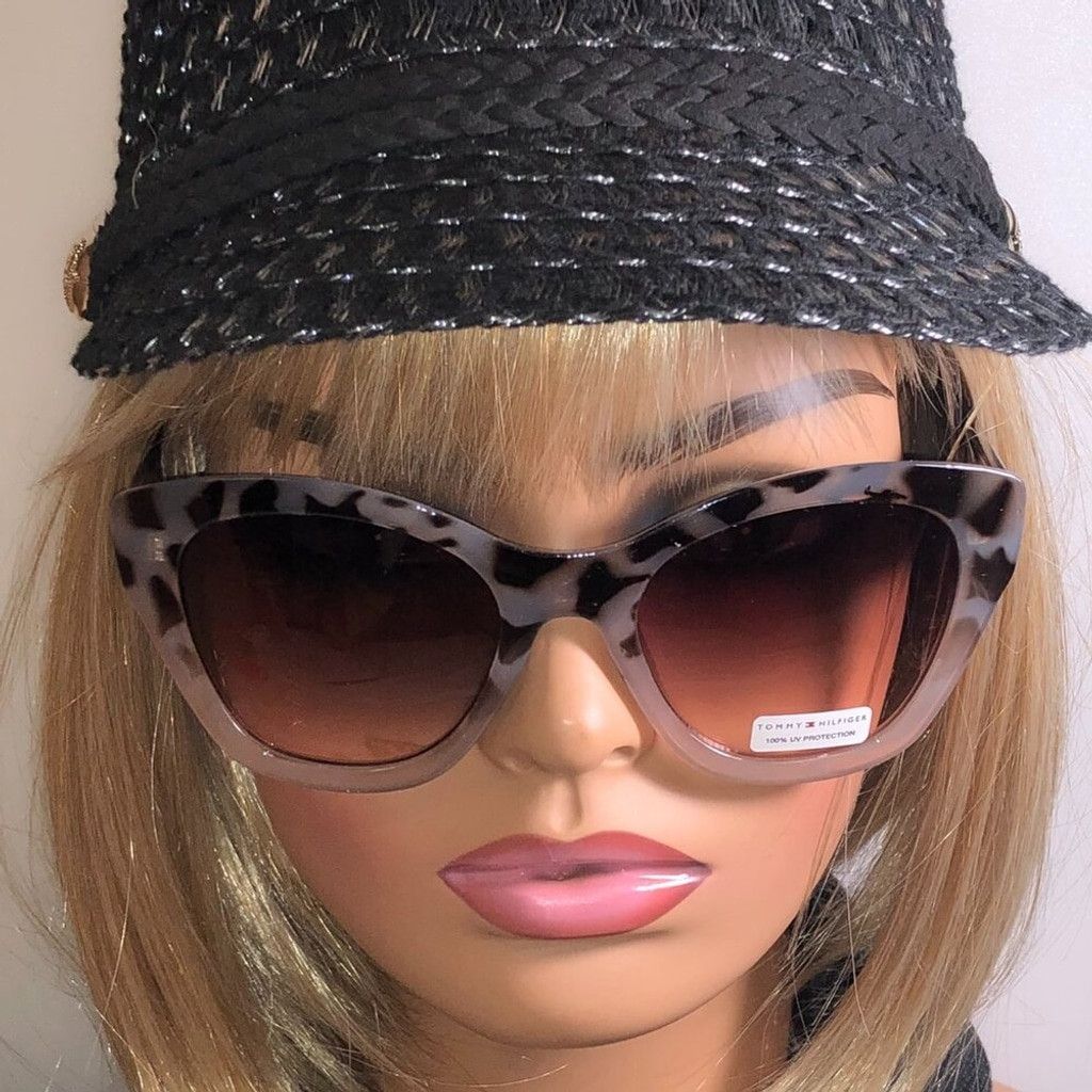 Tommy Hilfiger Tommy Hilfiger Cat-Eye Gray Animal Print Sunglasses Size ONE SIZE - 7 Thumbnail