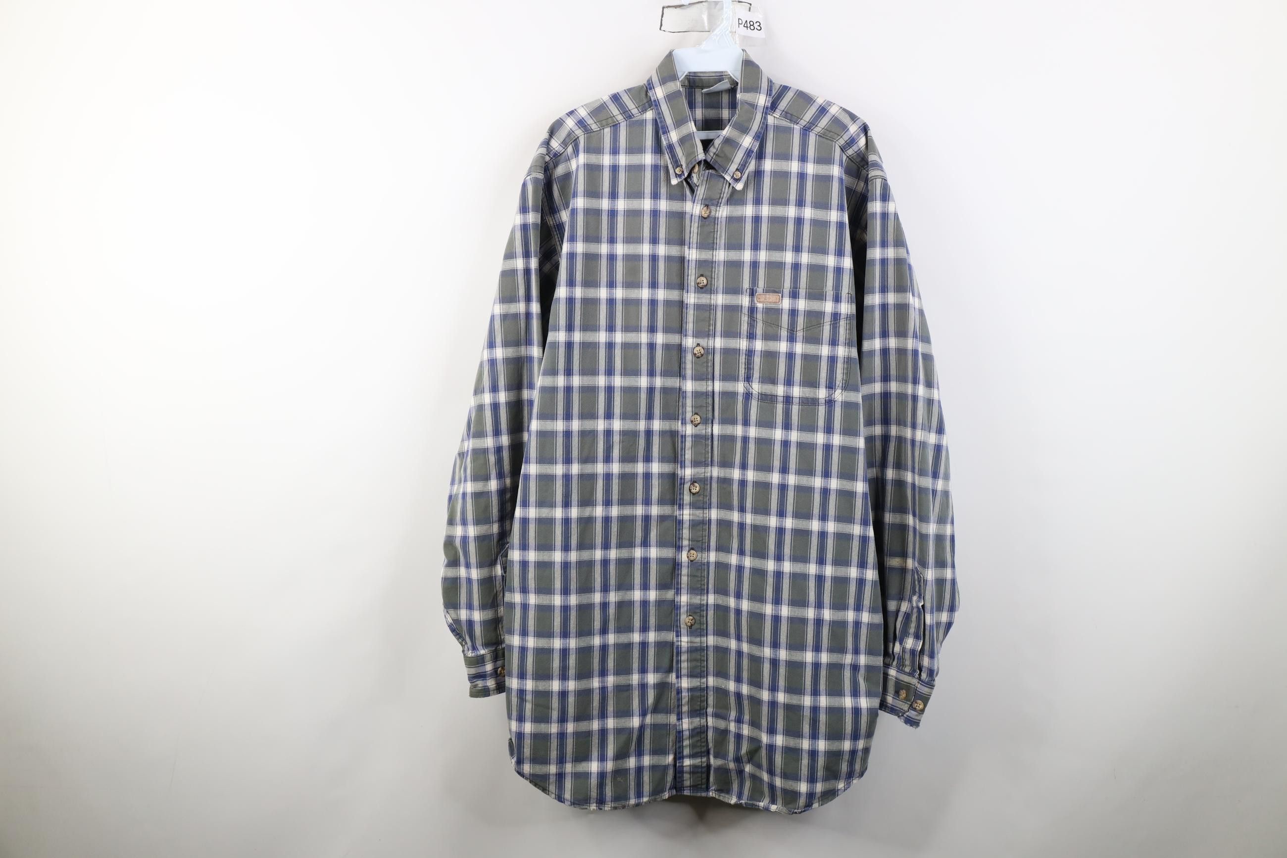 Carhartt Vintge 90s Carhartt Canvas Collared Button Down Shirt Plaid Size US XL / EU 56 / 4 - 1 Thumbnail
