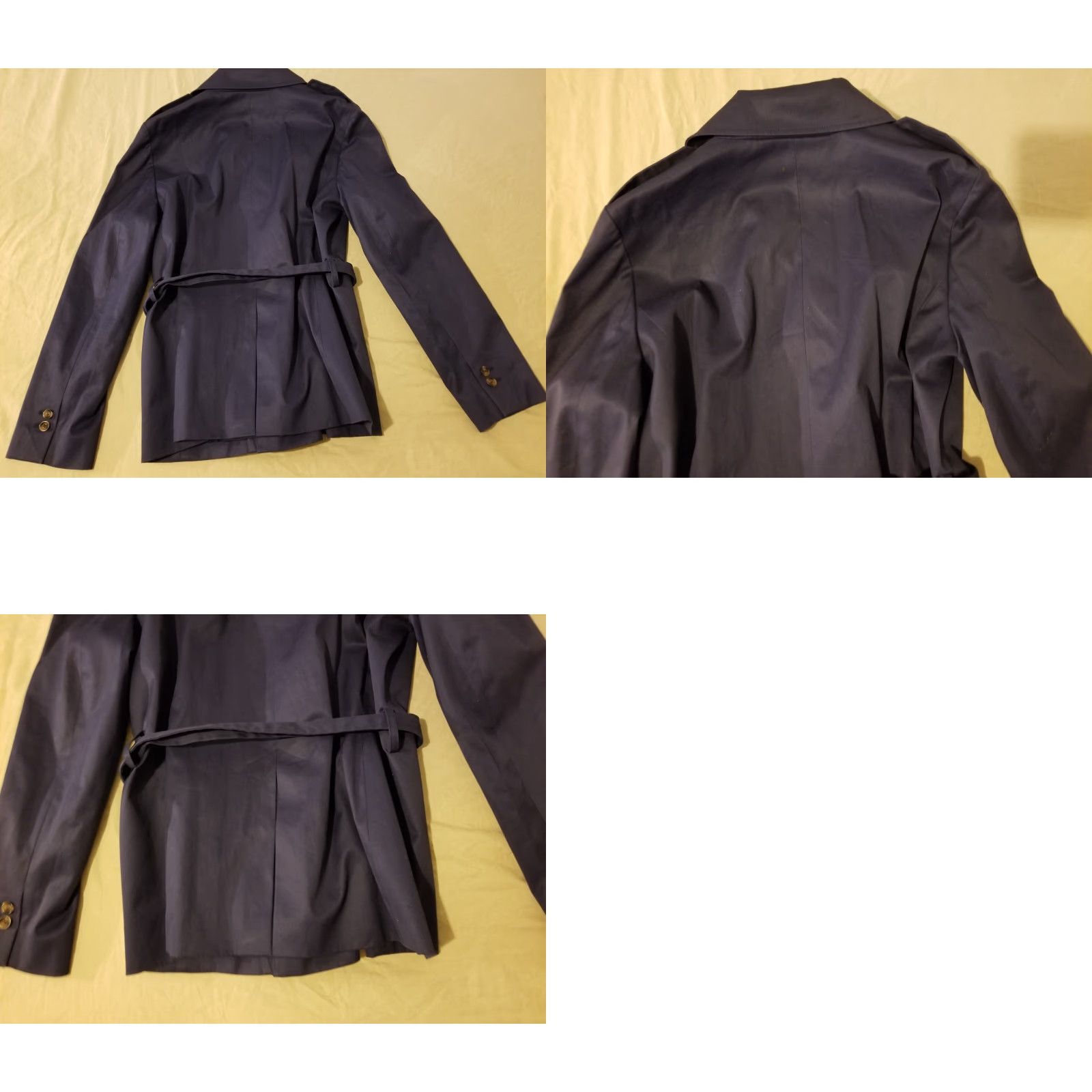 Brooks Brothers VINTAGE Brooks Brothers Trench Coat Jacket Navy Blue Cotton Womens 8 Blue Coat Trench Jacket Womens 8 Blue Brooks Brothers Size M / US 6-8 / IT 42-44 - 9 Thumbnail