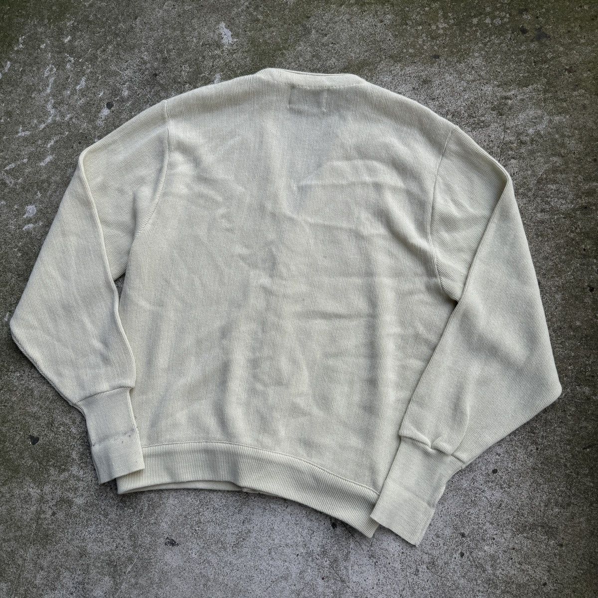 Vintage 1980s London Fog Made in USA Cream Acrylic Cardigan Sweater Size US XL / EU 56 / 4 - 11 Thumbnail