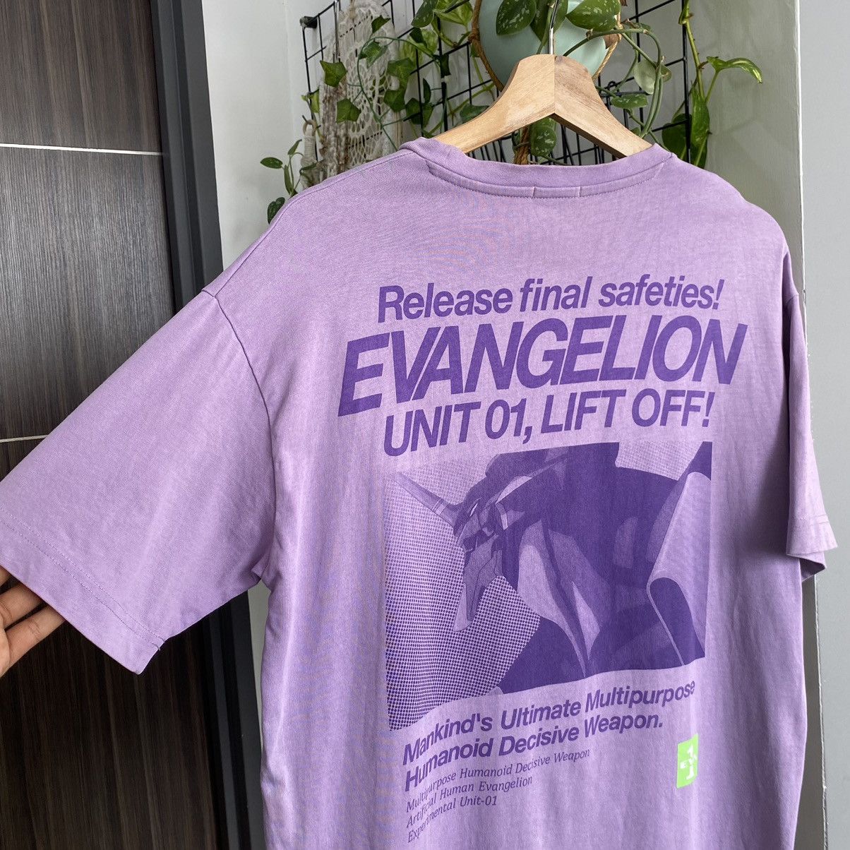 Anime Thrashed Faded Evangelion Neon Genesis ERD GRUNGE TEE Size US M / EU 48-50 / 2 - 3 Thumbnail
