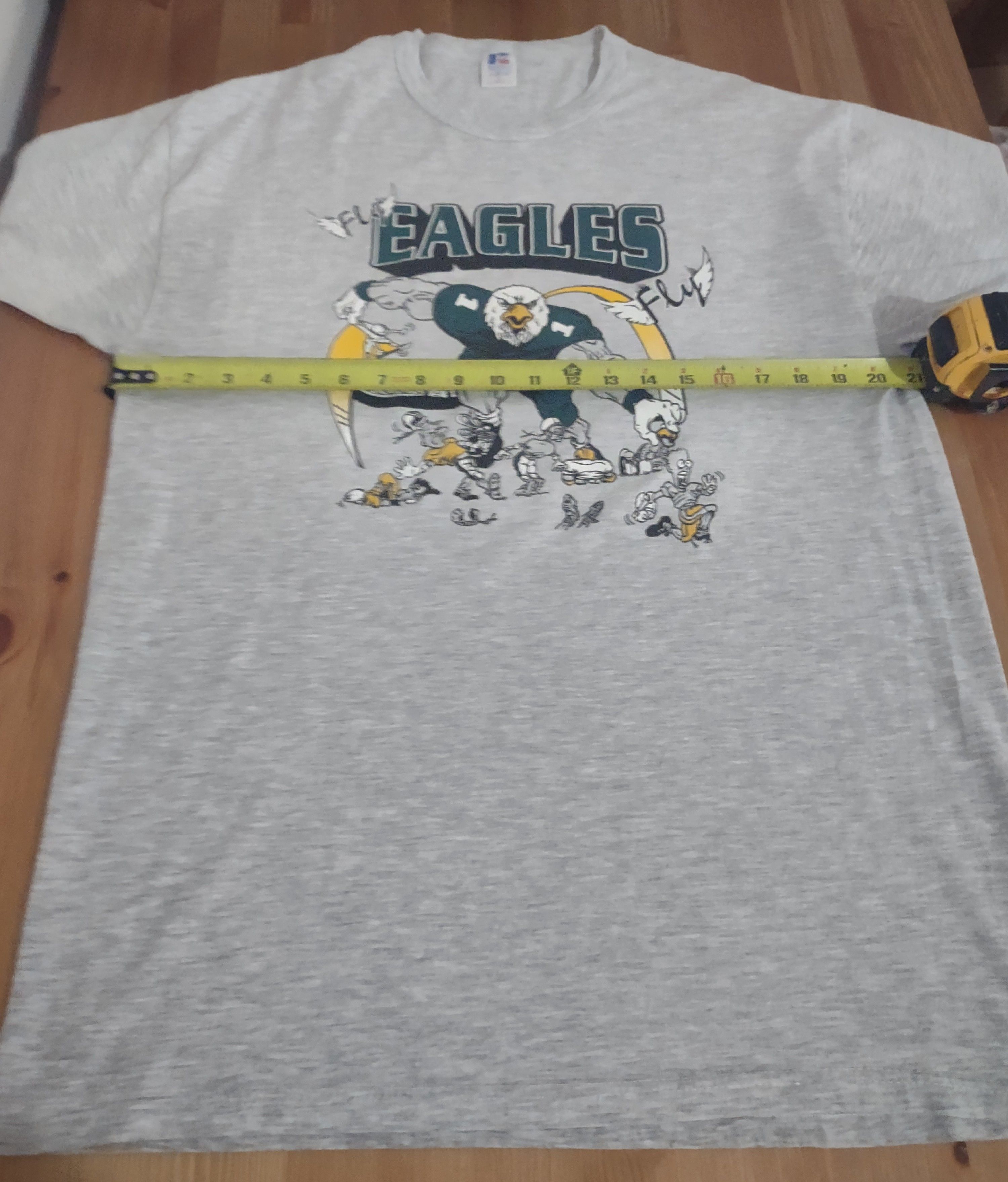 NFL × Russell Athletic × Vintage Vintage 90s Philadelphia Eagles Fly Eagles Fly Mascot Tee Size US L / EU 52-54 / 3 - 7 Thumbnail