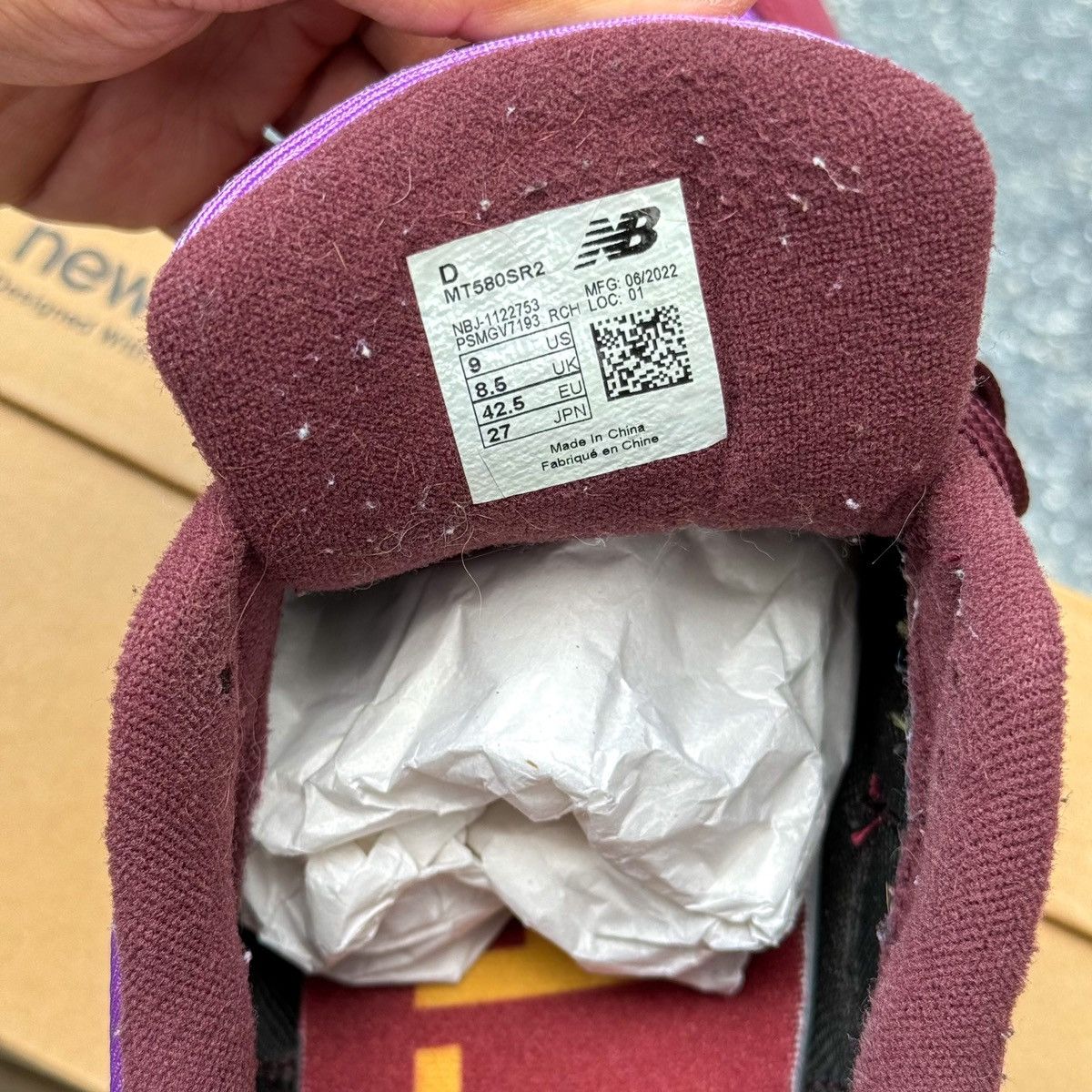 New Balance × Stray Rats New Balance 580 x Stray Rats Maroon Purple Size US 9 / EU 42 - 5 Thumbnail