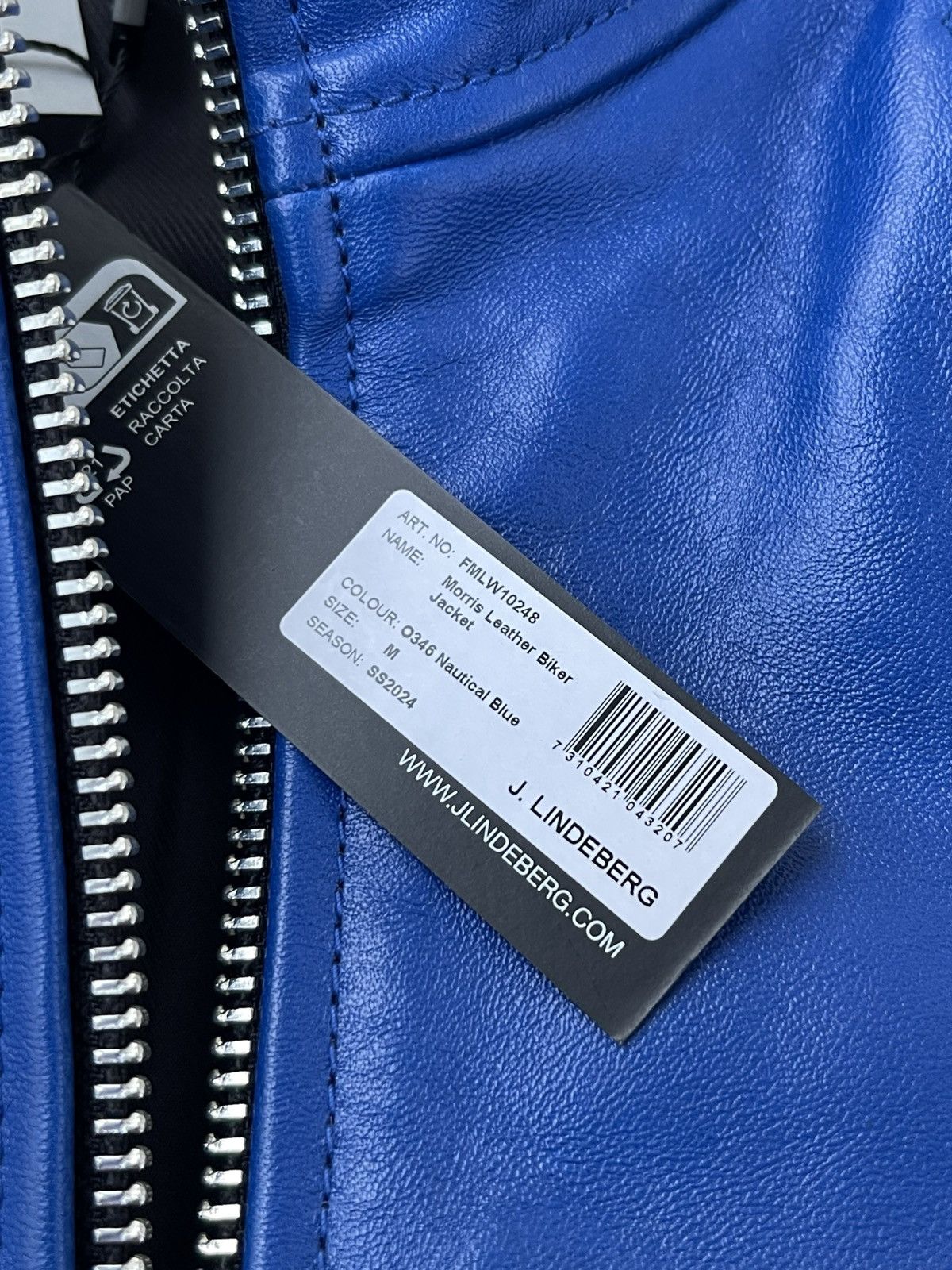 J.Lindeberg !DS! SS24 J.Lindeberg Morris Leather Biker Jacket Size US M / EU 48-50 / 2 - 24 Thumbnail