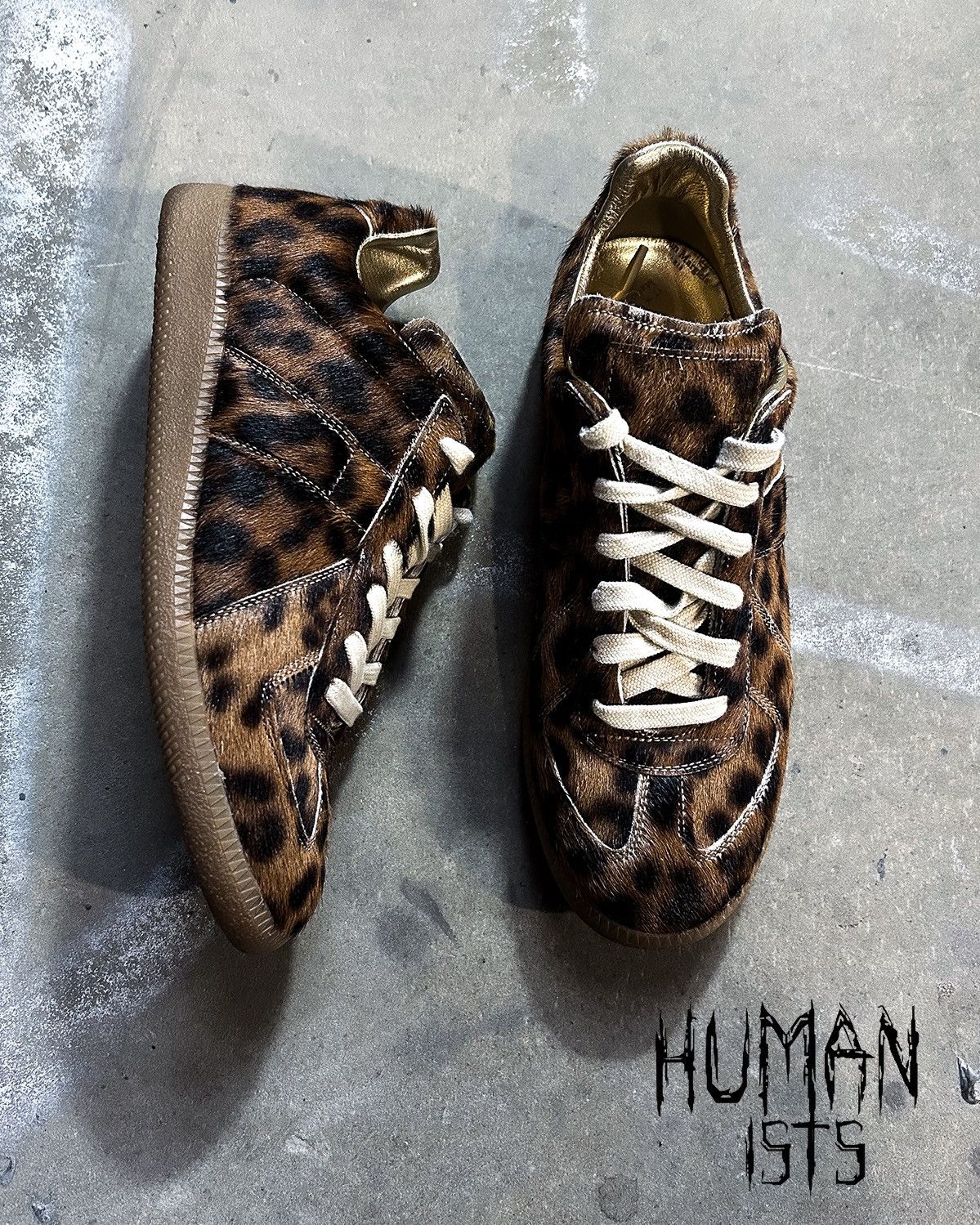 Maison Margiela A/W 17 'Leopard Print Fur' GAT Sneakers | Grailed