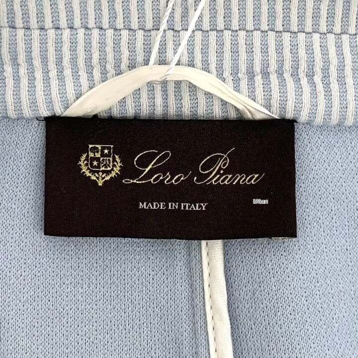 Loro Piana Loro Piana Light Blue Stripe Cotton Jacket Size US L / EU 52-54 / 3 - 5 Thumbnail