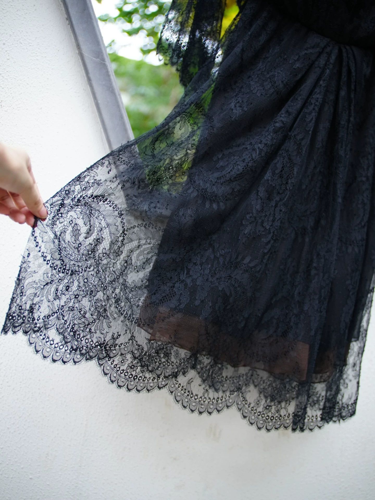Oscar De La Renta OSCAR DE LA RENTA Vtg Silk Wool Lace Bustier Dress US8 M-L Size M / US 6-8 / IT 42-44 - 5 Thumbnail