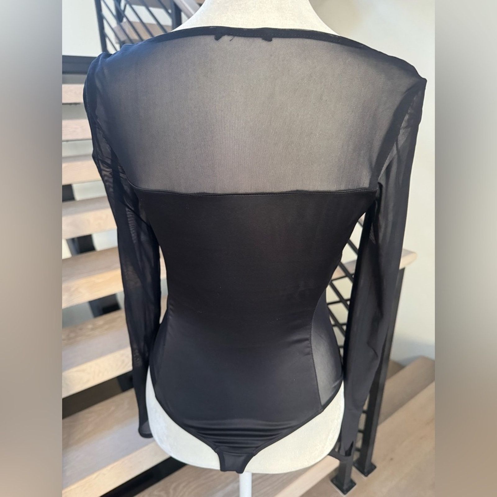 Other New Guess Elegant Black Mesh Long Sleeve Top size S Size S / US 4 / IT 40 - 3 Thumbnail