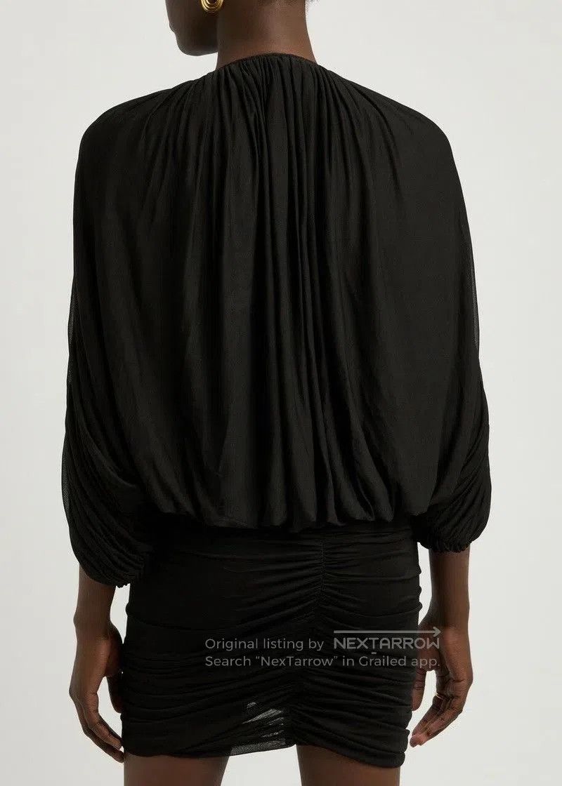 Saint Laurent Paris YSL Black Ruched V. Size M / US 6-8 / IT 42-44 - 5 Thumbnail