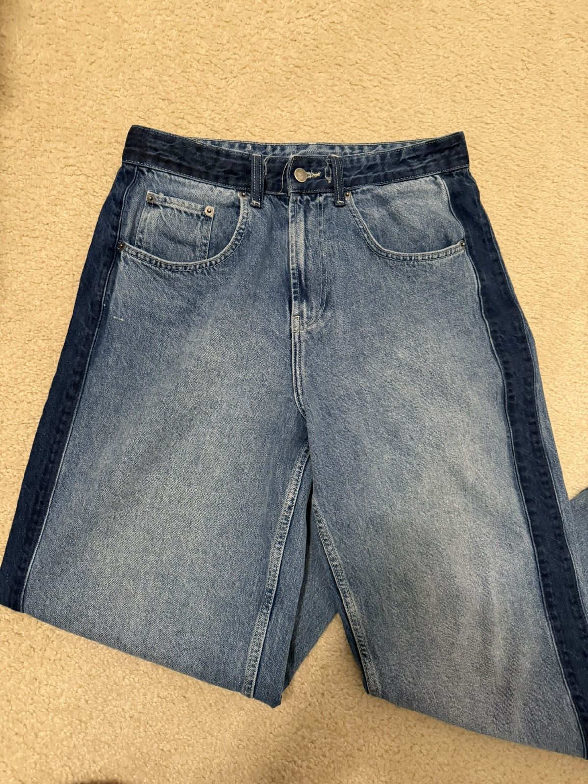 Acne Studios × Japanese Brand × Vintage Navy Stripe Jeans Size US 30 / EU 46 - 2 Thumbnail
