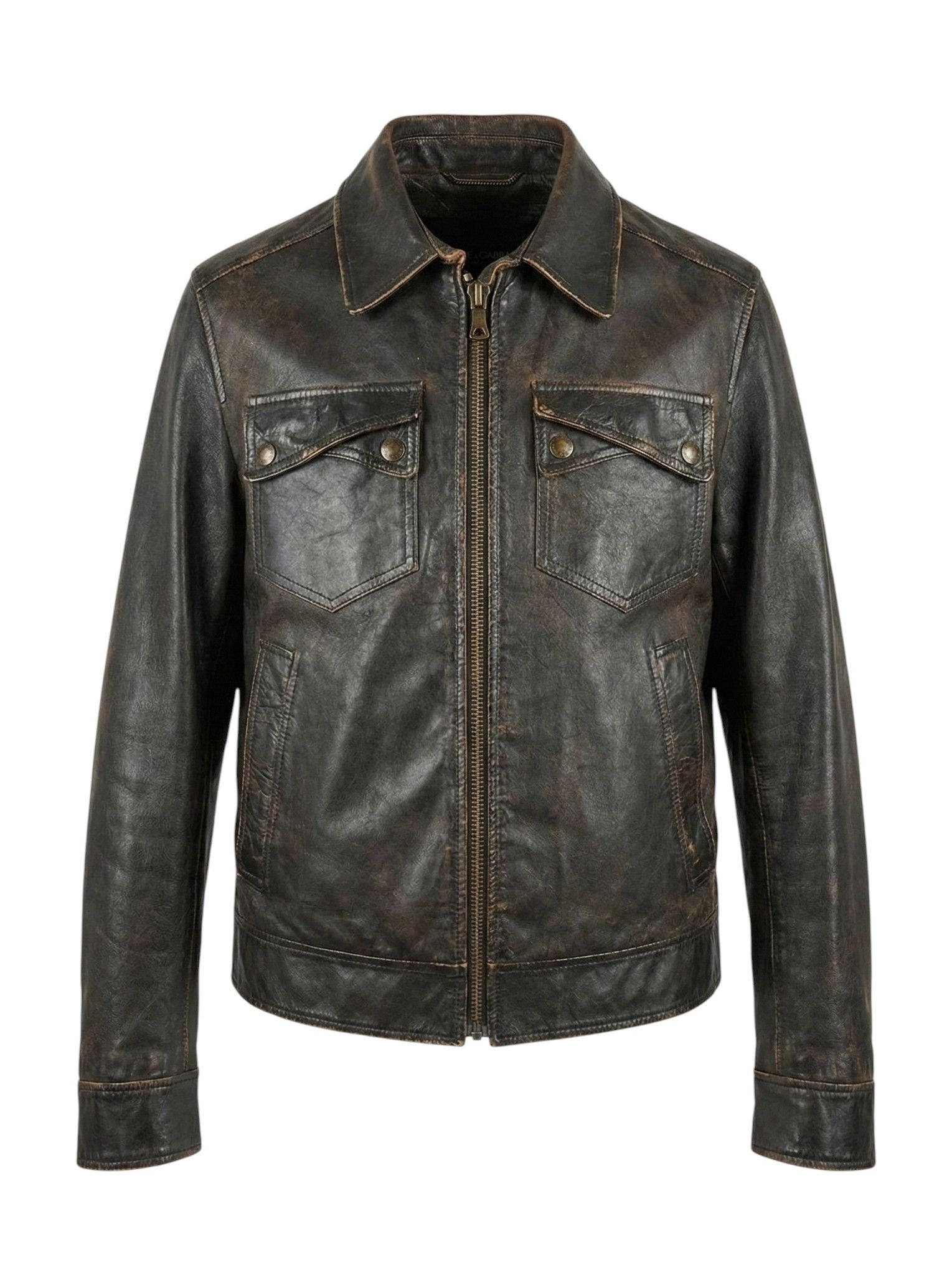 Dolce & Gabbana KANGAROO LEATHER SAFARI JACKET Size US M / EU 48-50 / 2 - 1 Thumbnail