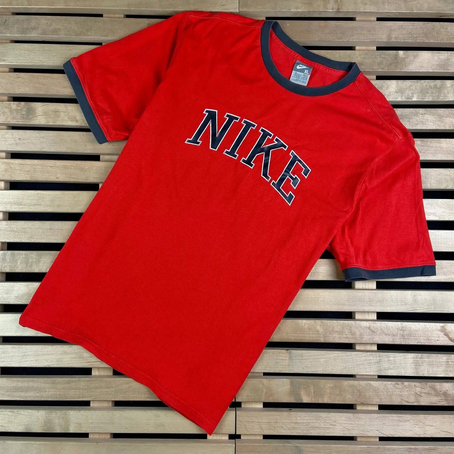 Nike × Vintage Mens Vintage T Shirt Nike Big Logo Size XL Size US XL / EU 56 / 4 - 1 Thumbnail
