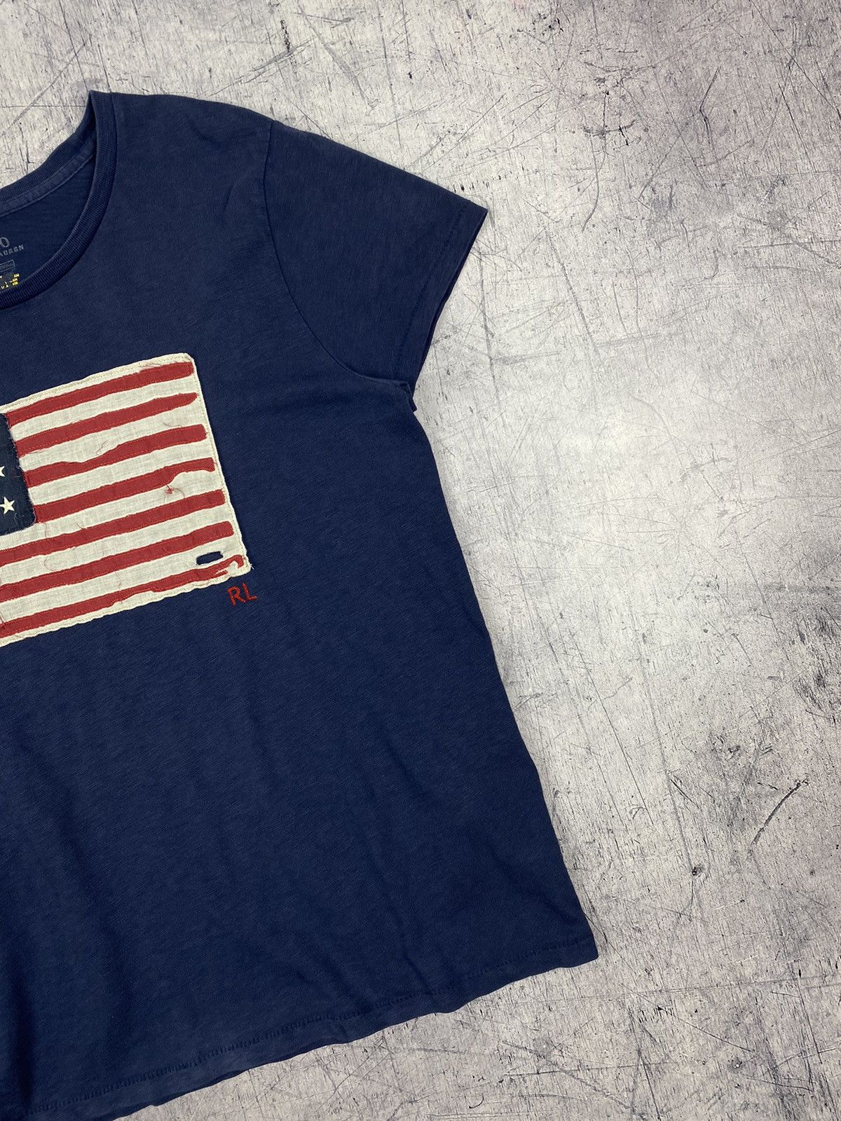 Designer × Polo Ralph Lauren × Vintage Polo Ralph Lauren American Flag Big Logo Tee Size L / US 10 / IT 46 - 3 Thumbnail