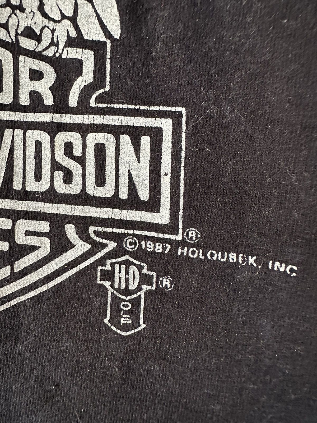 Harley Davidson 1987 Vintage HD Shirt Tee Size US L / EU 52-54 / 3 - 4 Thumbnail