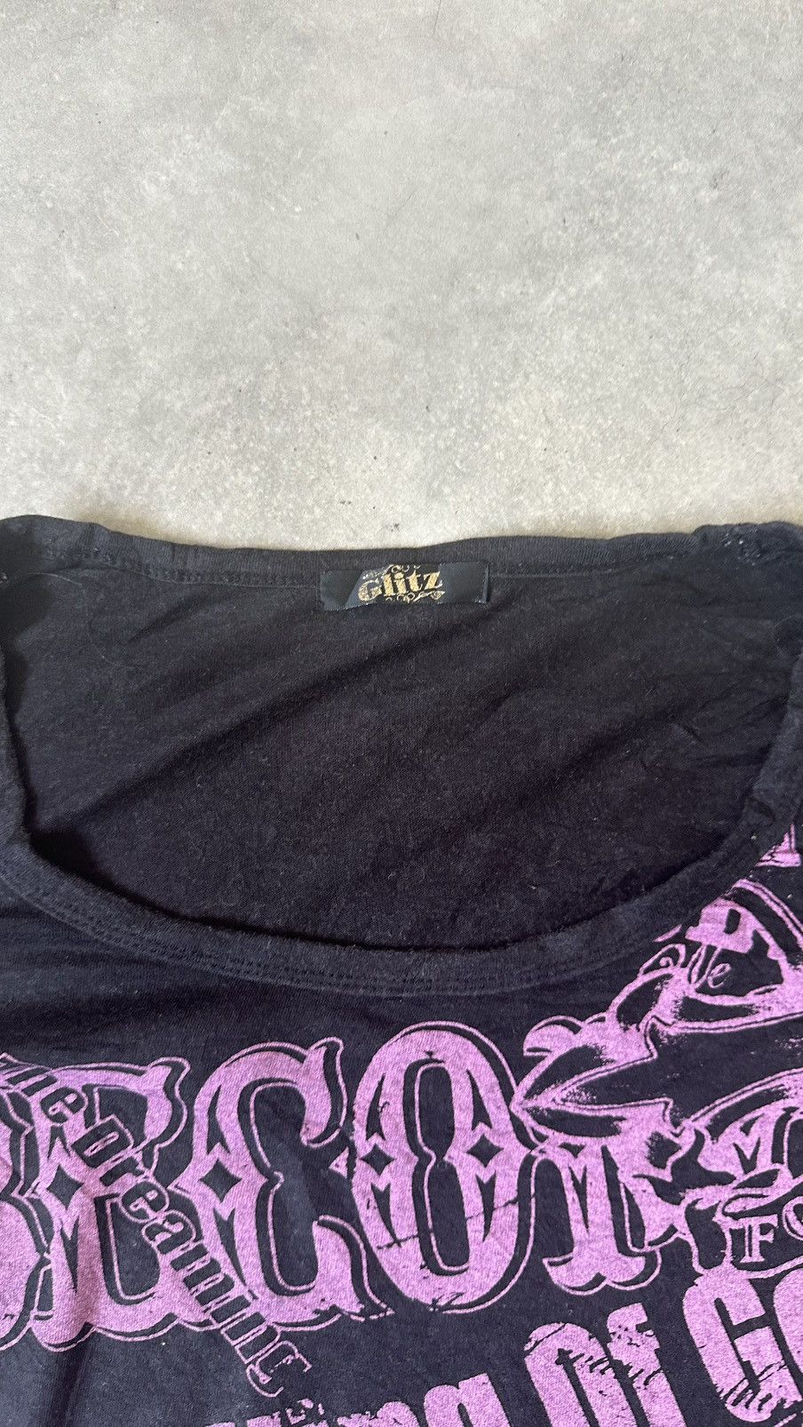 Japanese Brand VINTAGE GLITZ AFFLICTION TEE Size US S / EU 44-46 / 1 - 5 Thumbnail