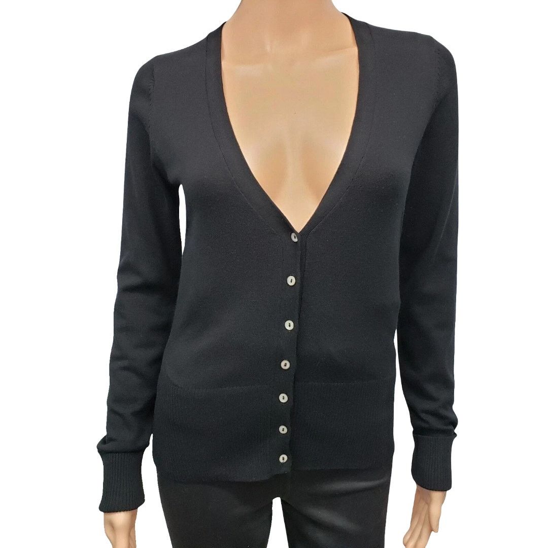 Mango Mango MNG Basics Cardigan Sweater Long Sleeve Button V-Neck Size XS / US 0-2 / IT 36-38 - 3 Thumbnail