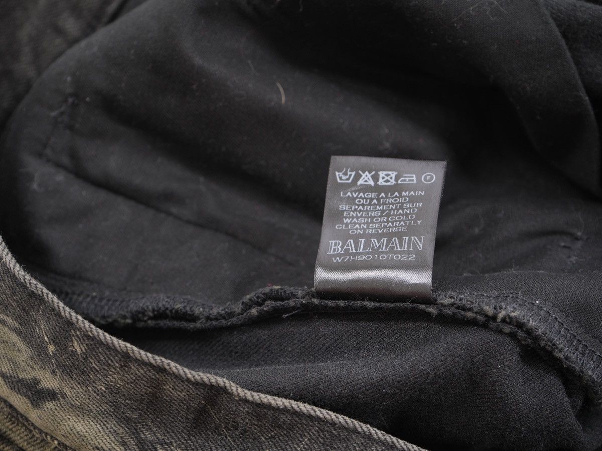 Balmain Balmain Blue Acid Washed Denim Biker Jeans 34 Size US 34 / EU 50 - 11 Thumbnail