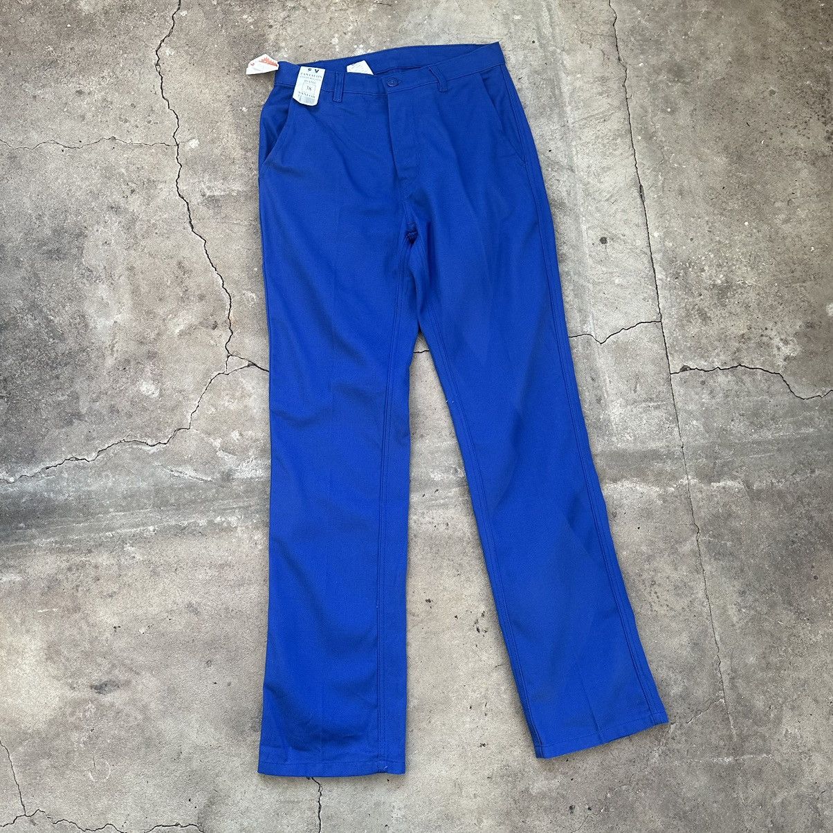 Other 1970ʼs Vintage French utility HBT Sanfor Cotton Work Pants Size US 30 / EU 46 - 2 Thumbnail