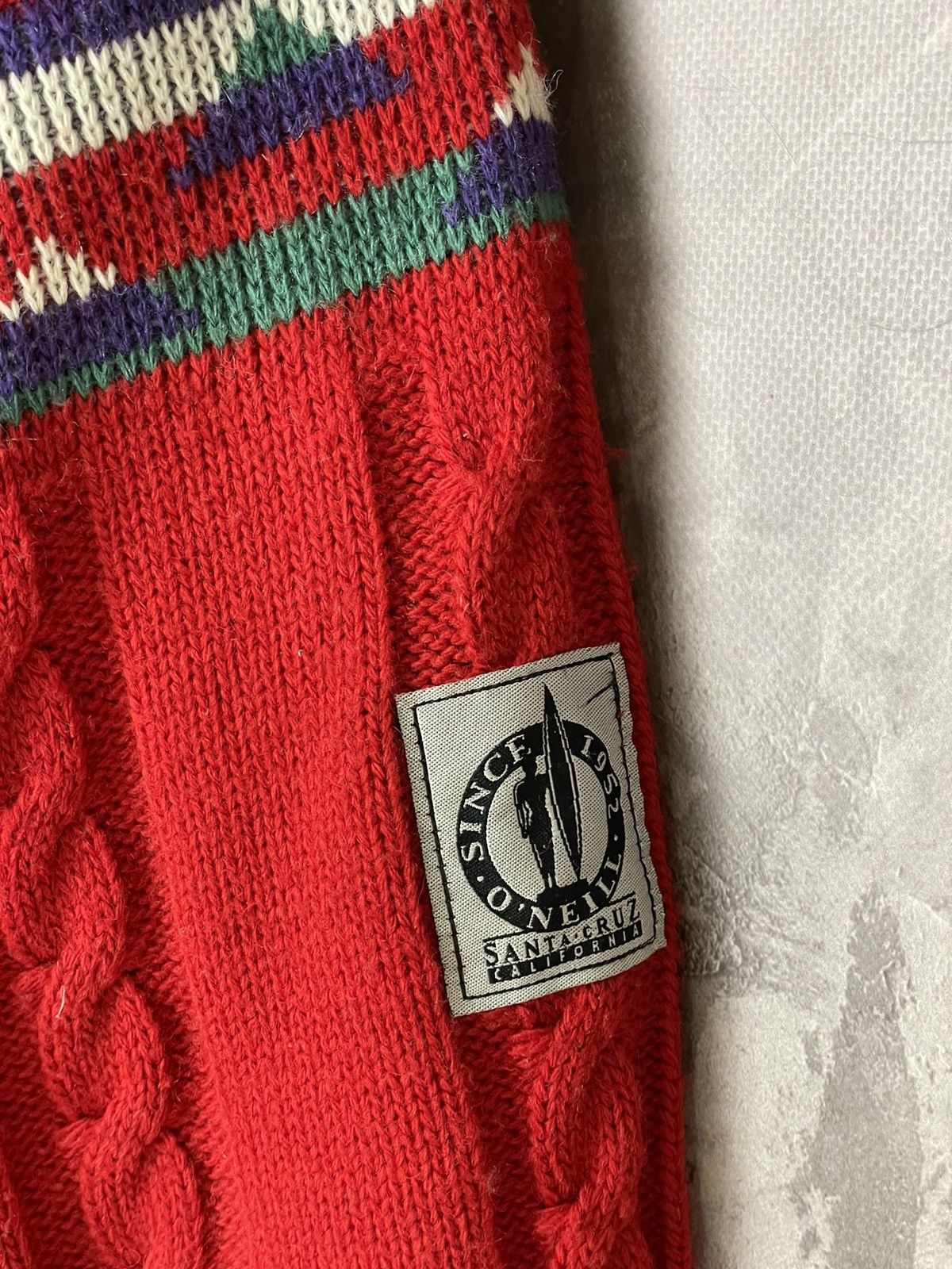 O'Neill × Vintage VINTAGE ONEILL KNIT SWEATER SPELLOUT VERY RARE Size US L / EU 52-54 / 3 - 8 Thumbnail