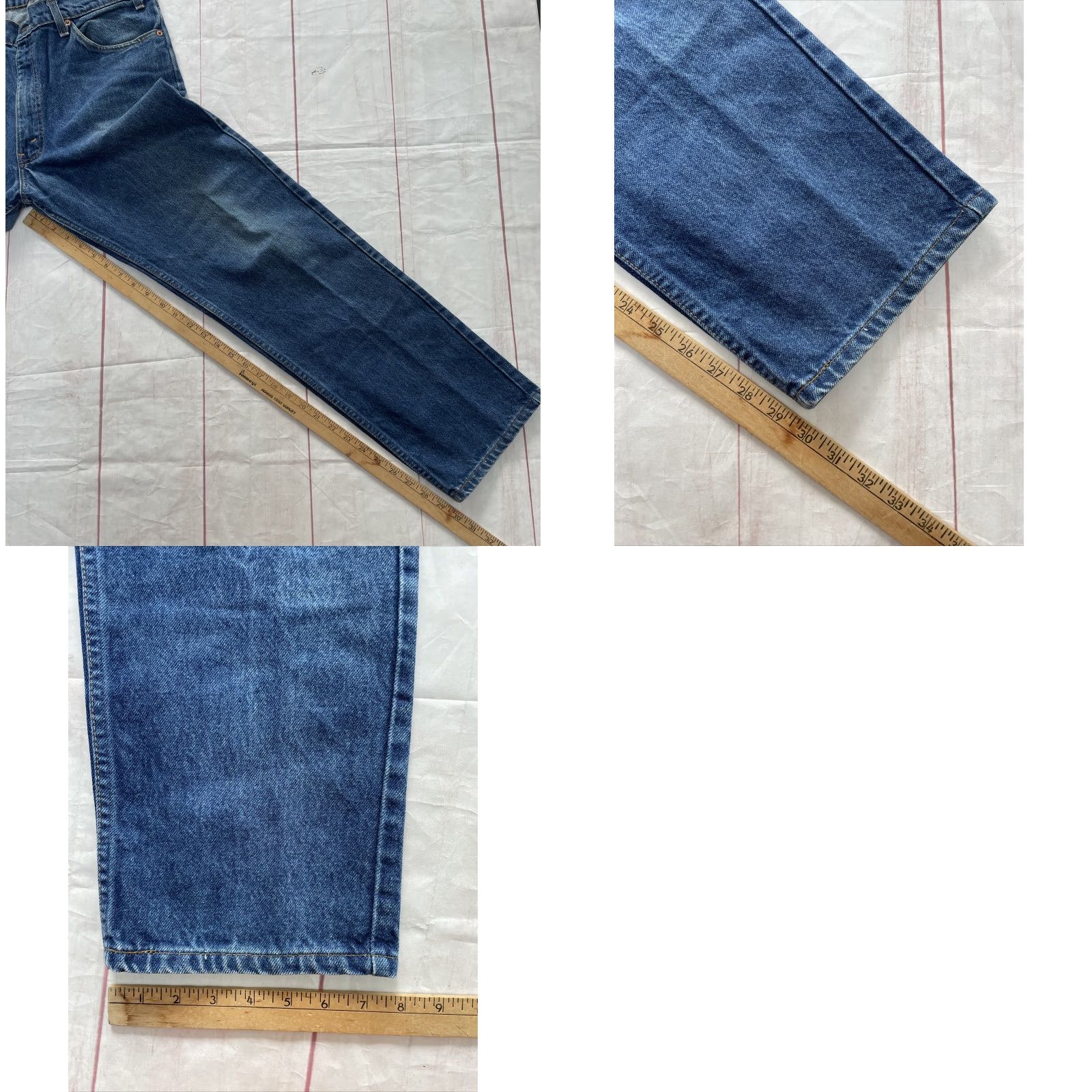 Levi's VINTAGE Levi's 505 Orange Tab Denim Blue Jeans 36x31 Men USA Distressed Size US 36 / EU 52 - 8 Thumbnail