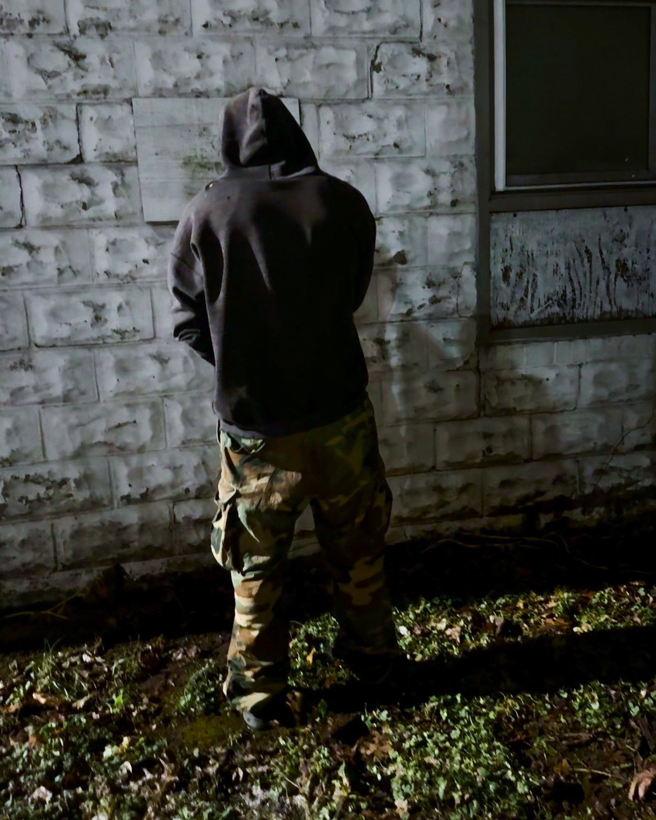 Vintage VINTAGE THRASHED FADED BLACK MILITARY HOODIE Size US XL / EU 56 / 4 - 7 Thumbnail