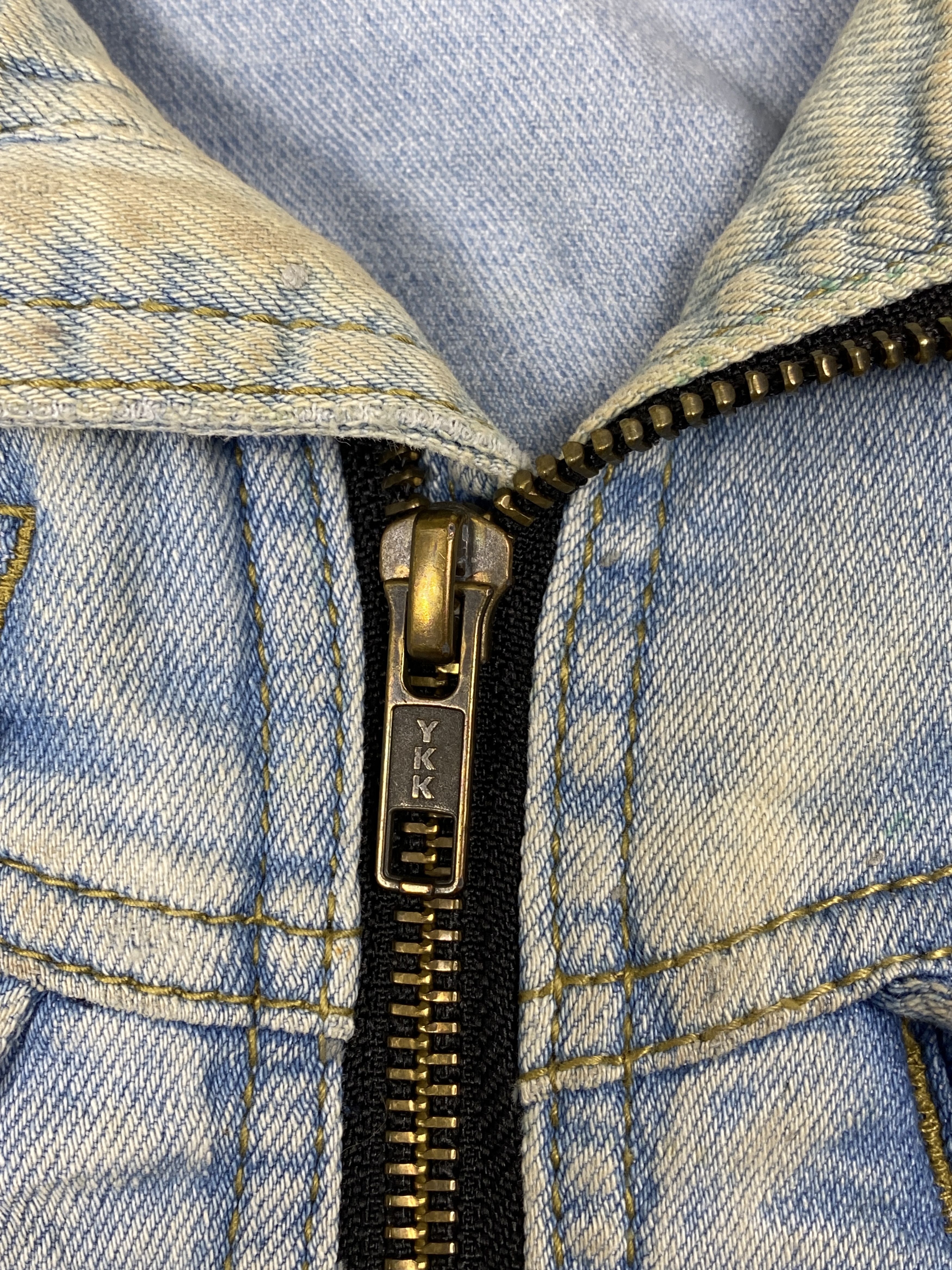 Japanese Brand Vintage Gear Trek Zip Up Light Blue Denim Jacket PJ2594 Size US M / EU 48-50 / 2 - 6 Thumbnail