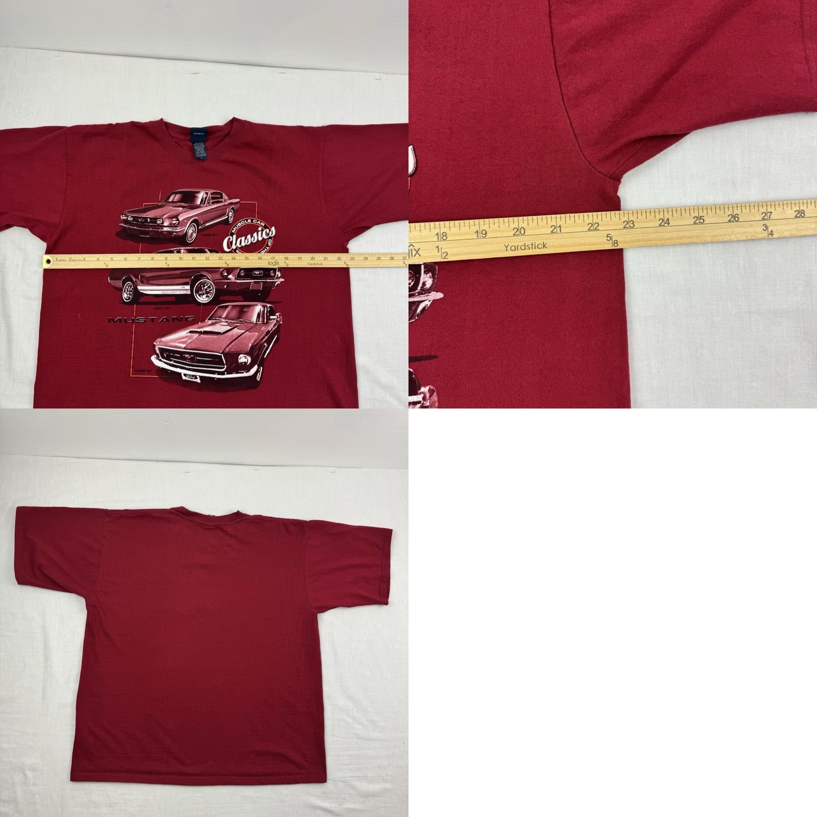 Ford VINTAGE Ford Mustang T Shirt Adult Large Red 90s Y2K Hipster Cars Classic Muscle Car Mens Size US L / EU 52-54 / 3 - 8 Thumbnail