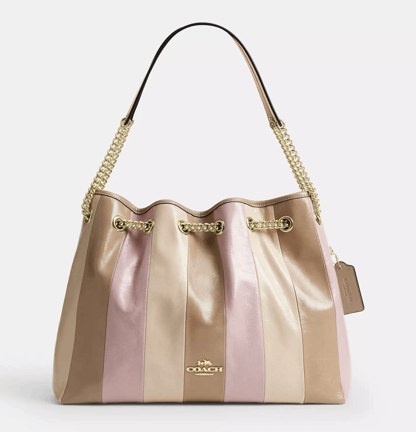 Coach Evelyn Shoulder Bag With Striped Patchwork CDW41 Size ONE SIZE - 12 Thumbnail