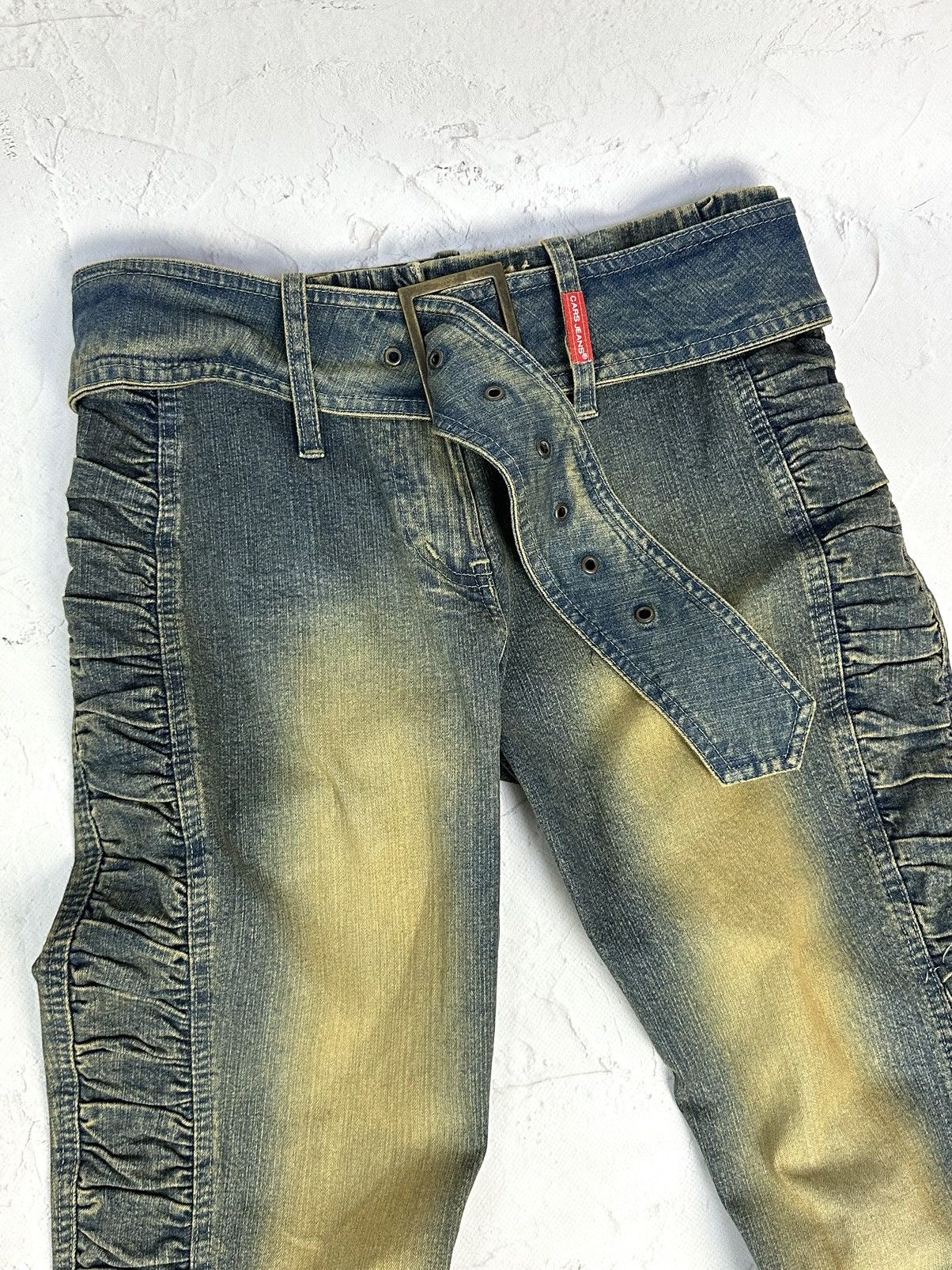 Beauty Beast × If Six Was Nine × Vintage Vintage Washed Pleated Belted Jeans Size 28" / US 6 / IT 42 - 5 Thumbnail