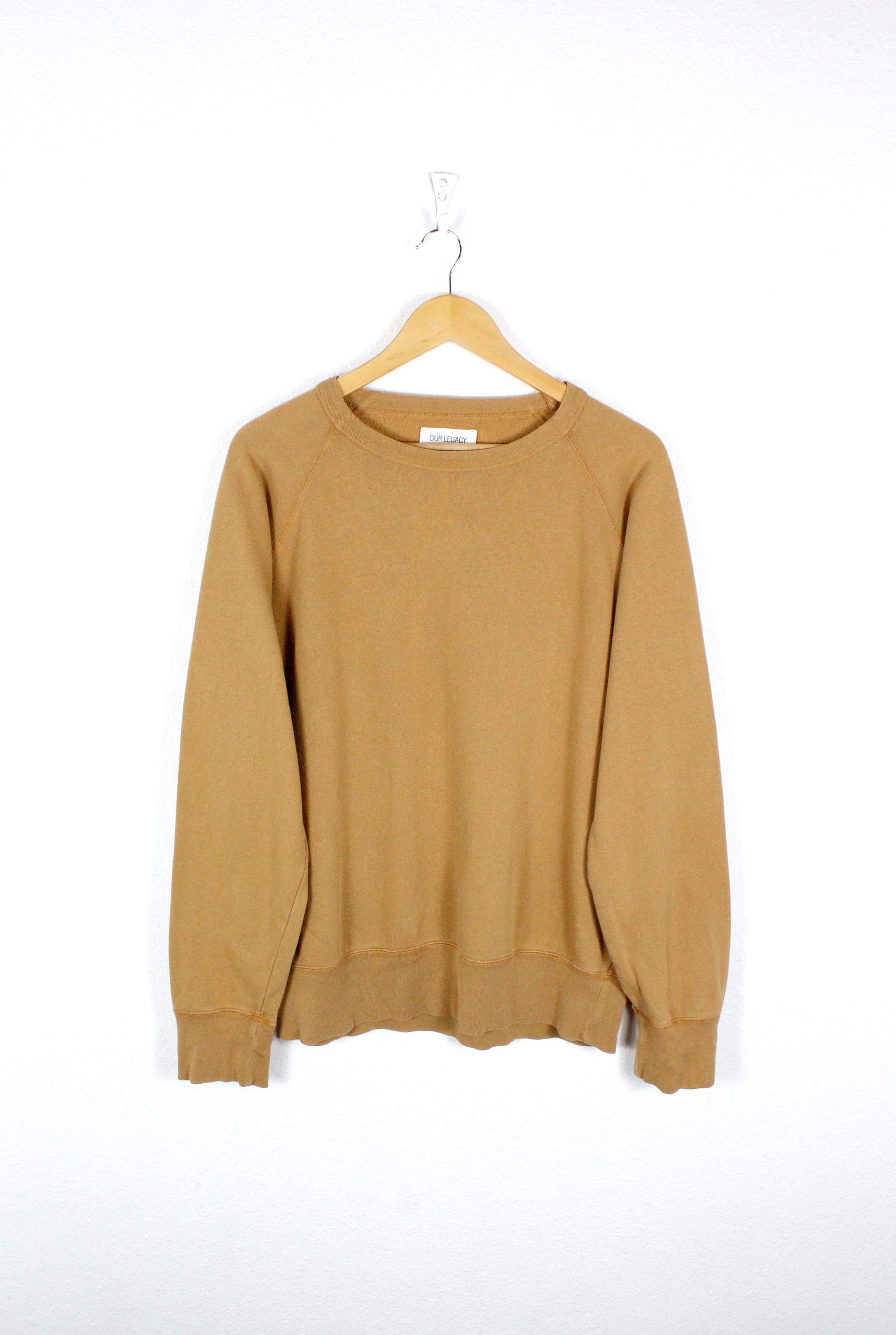 Our Legacy Our Legacy Mustard Beige Crew Sweatshirt L size Size US L / EU 52-54 / 3 - 1 Thumbnail
