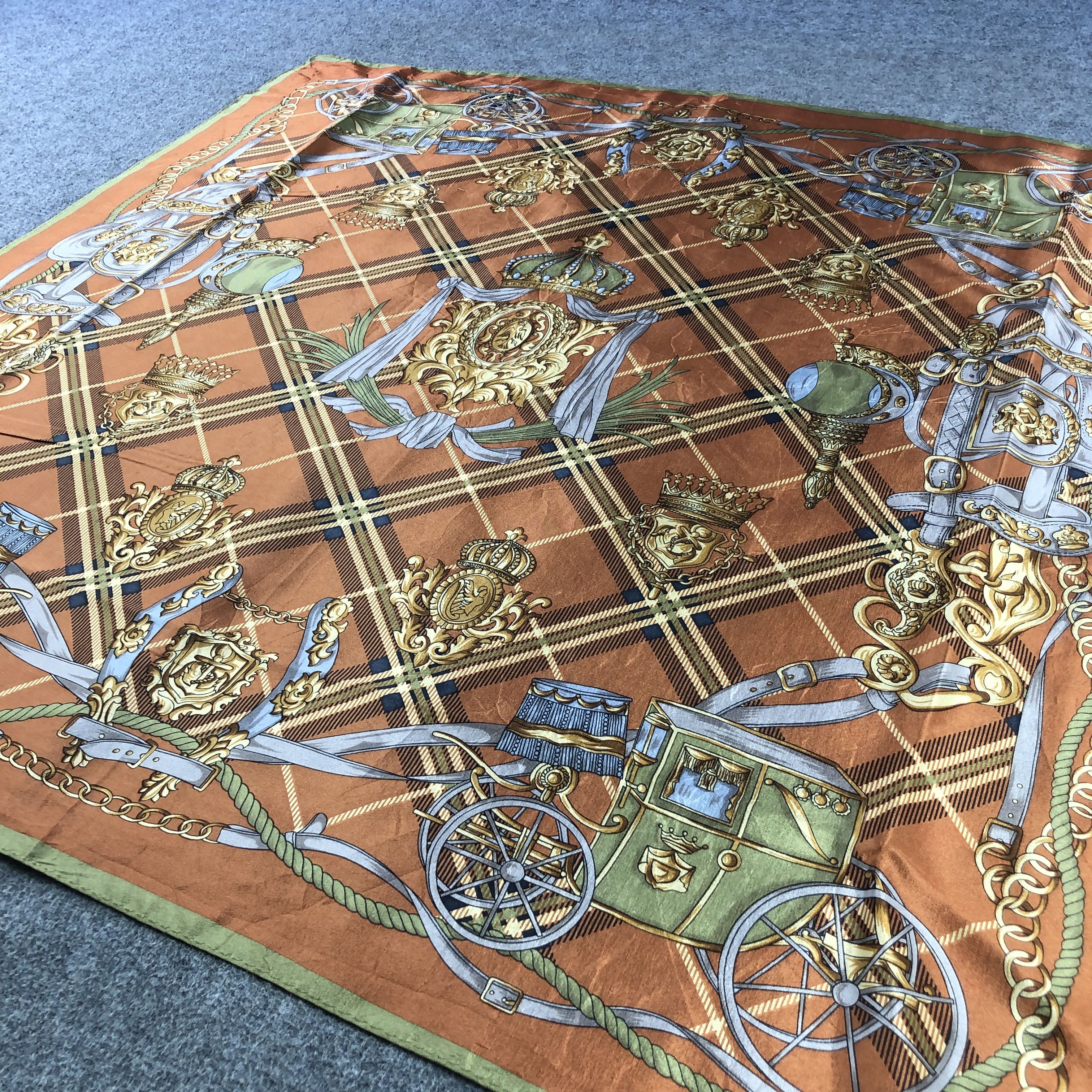 Japanese Brand Luxury Chains Silk Scarf M1375 Size ONE SIZE - 3 Thumbnail