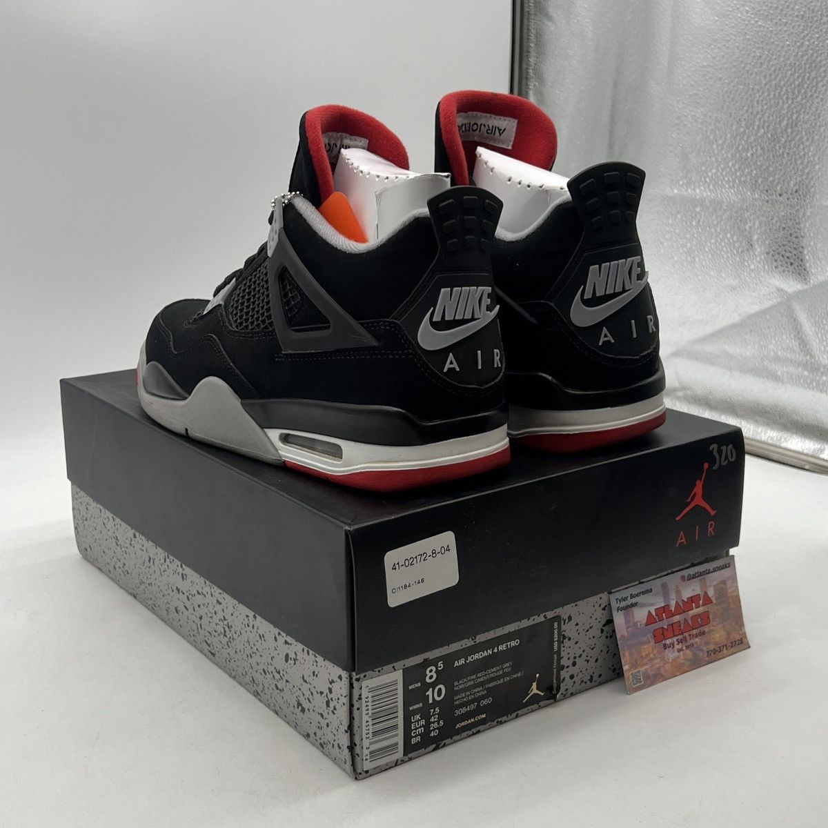 Jordan Brand Air Jordan 4 Bred Size US 8.5 / EU 41-42 - 4 Thumbnail