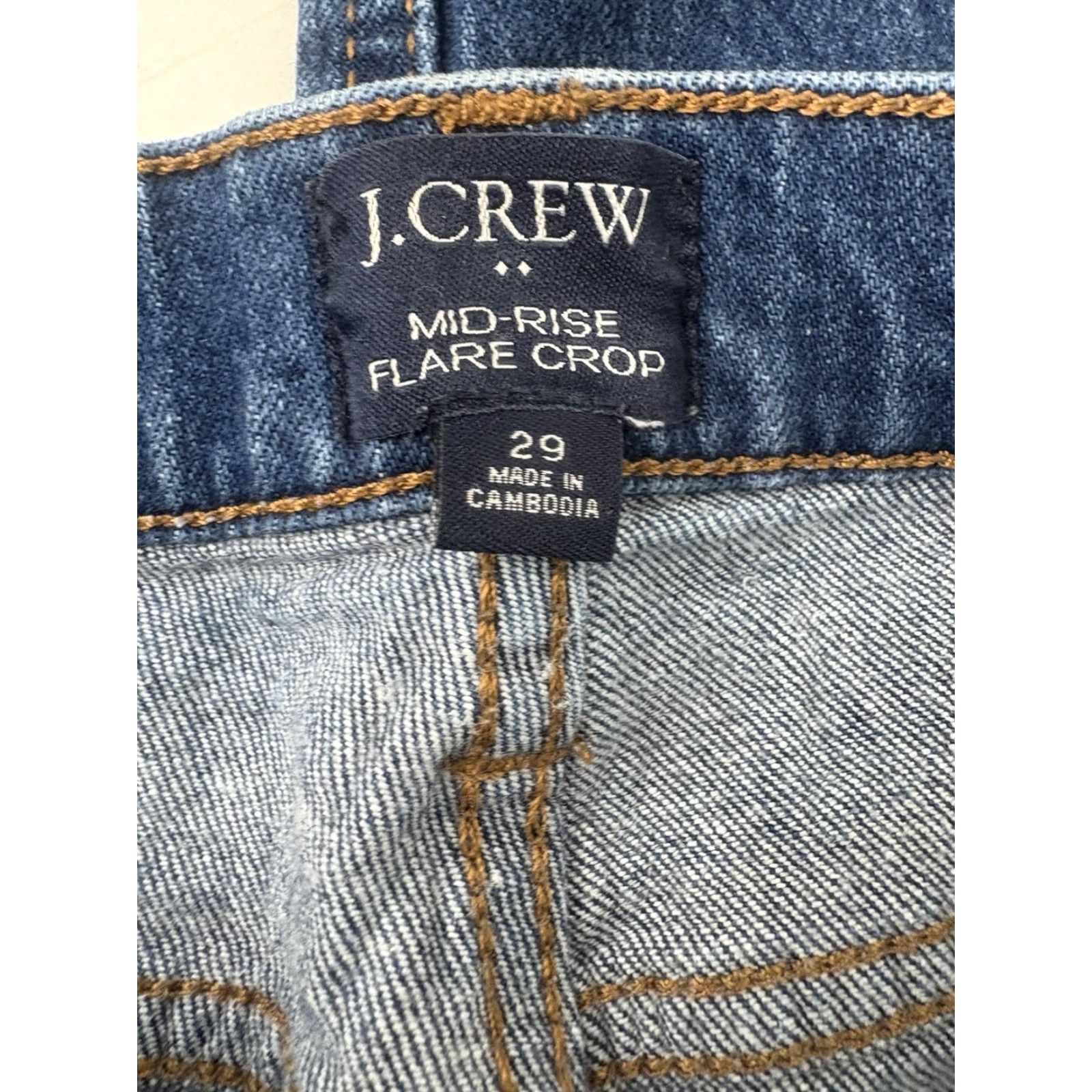 J.Crew VINTAGE J.CREW Skinny Jeans Womens Size 29 Dark Wash Crop Mid-Rise Button Fly 90s Size 29" - 7 Thumbnail